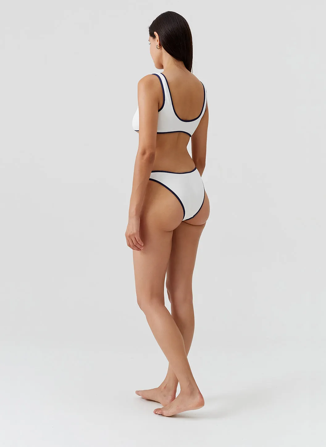 Vigo White Ridges Bikini Top sold by Melissa Odabash product image thumbnail 4