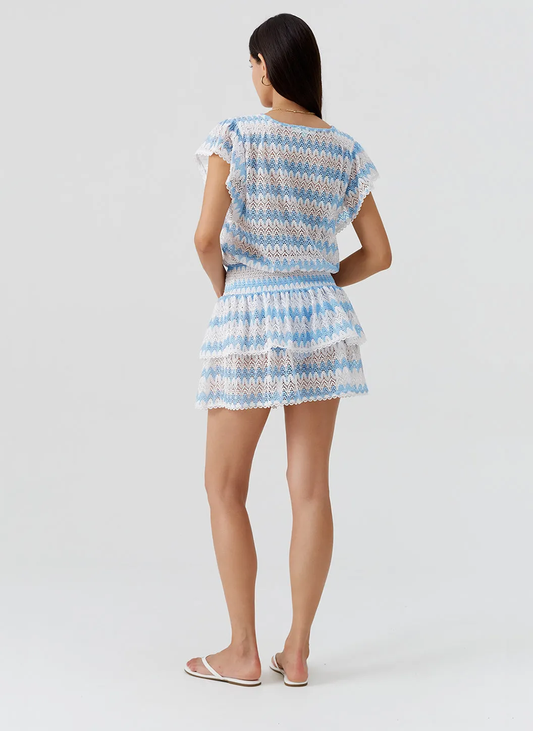 Remi White/Oasis Dress sold by Melissa Odabash product image thumbnail 4