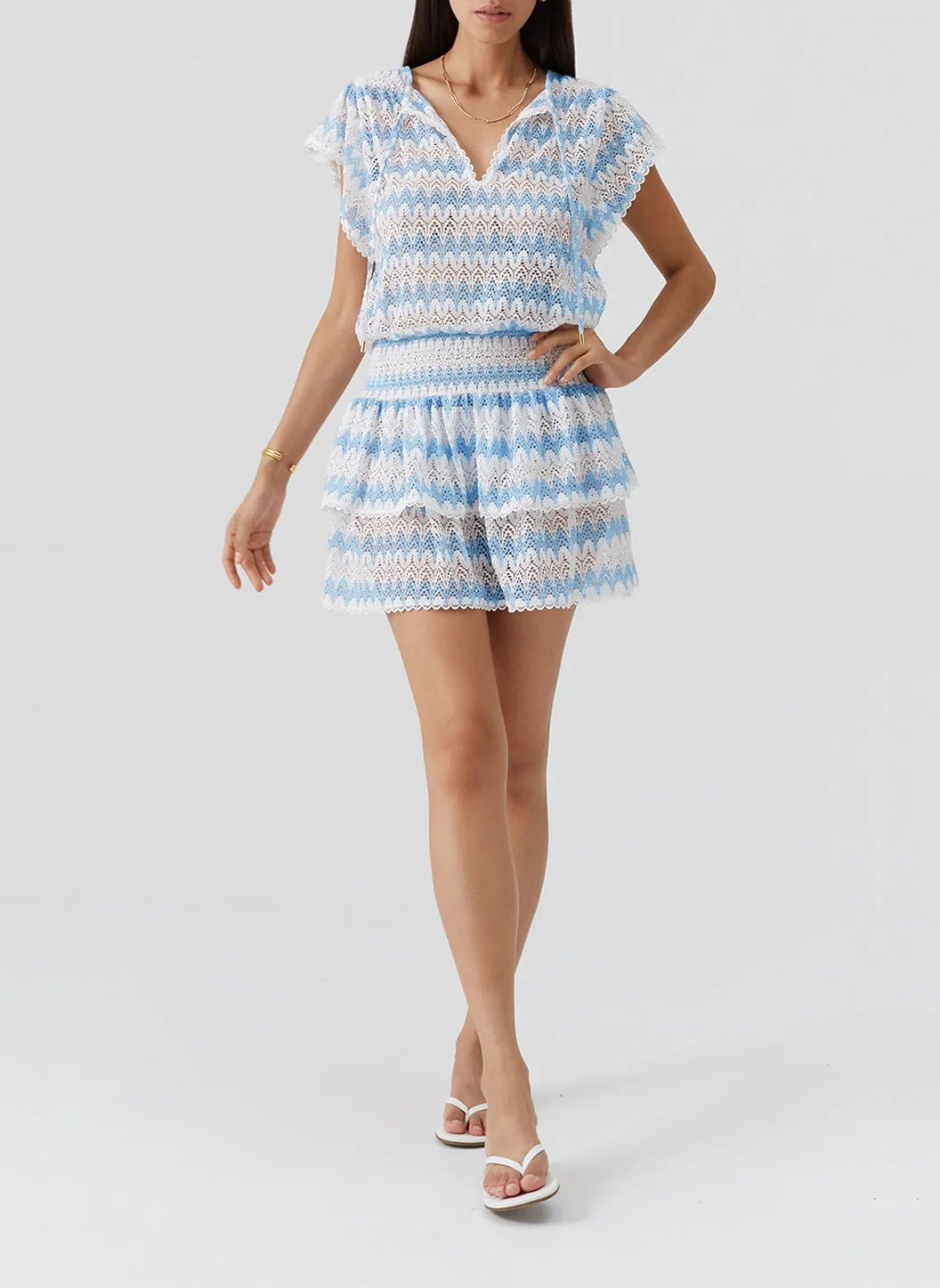 Remi White/Oasis Dress sold by Melissa Odabash product image thumbnail 5