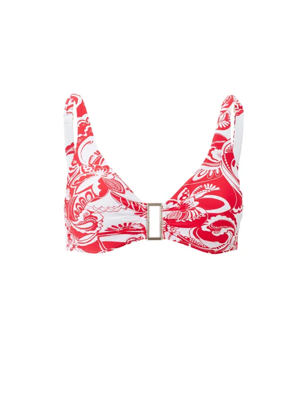 Bel Air Floral Bikini Top made by Melissa Odabash