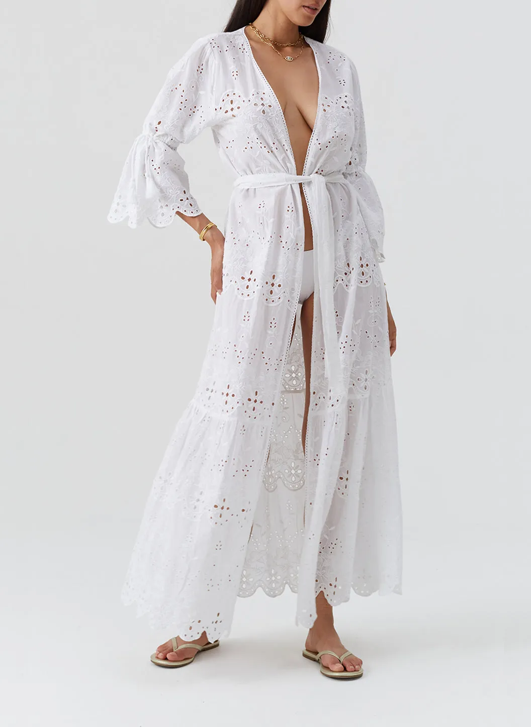 Imogen White Kaftan sold by Melissa Odabash product image thumbnail 5