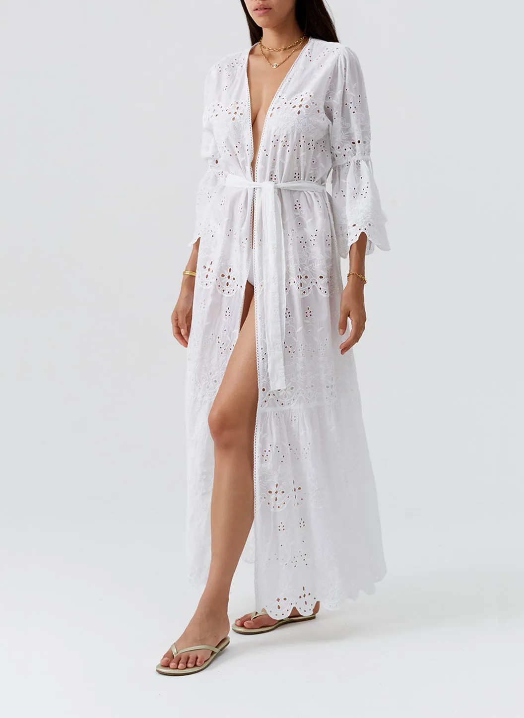 Imogen White Kaftan sold by Melissa Odabash product image thumbnail 3