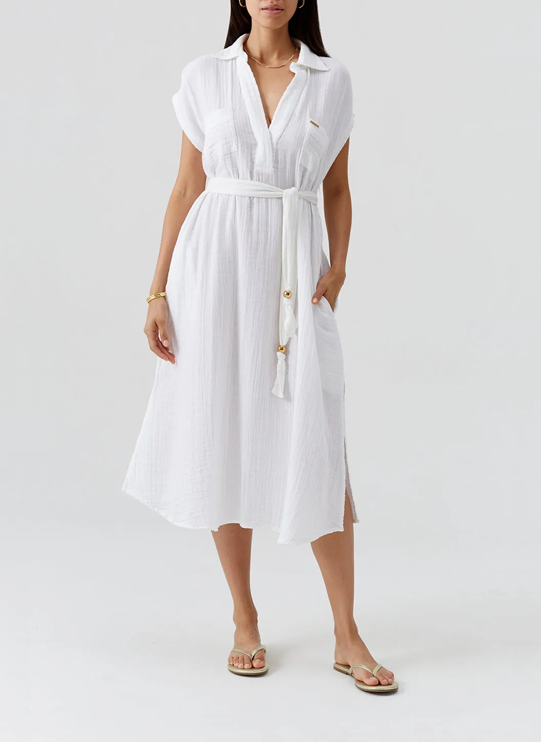 Rory White Dress sold by Melissa Odabash product image thumbnail 5