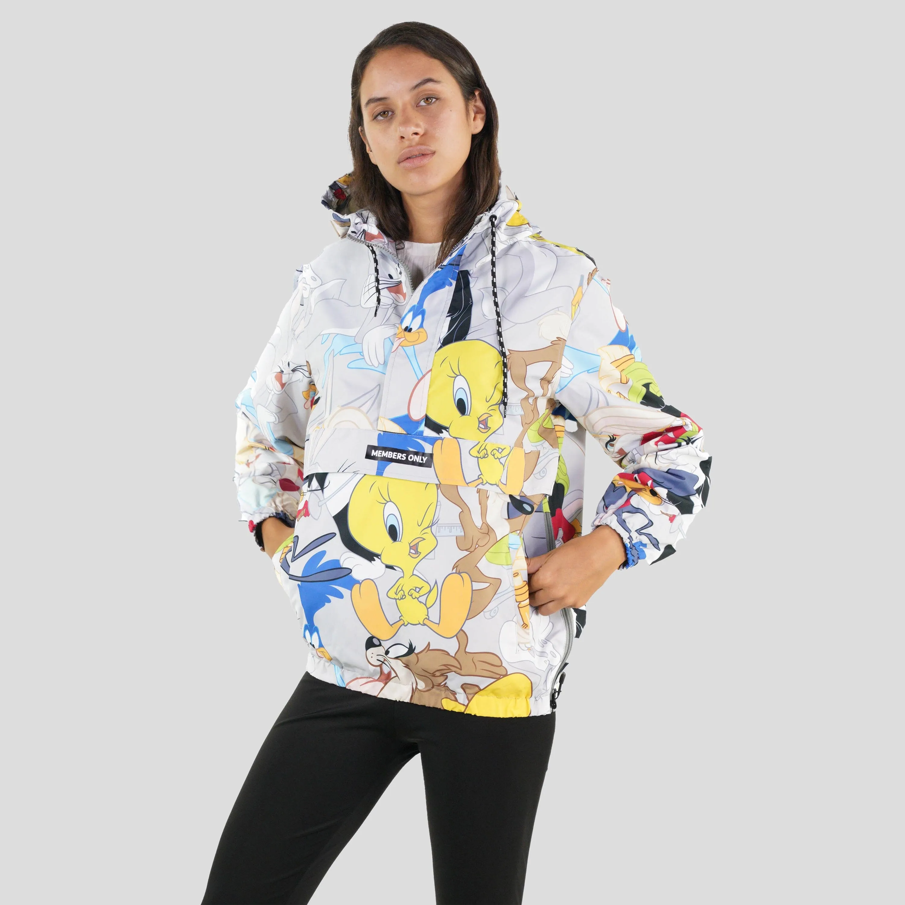 Women's Looney Tunes Print Popover Oversized Jacket - FINAL SALE sold by Members Only product image thumbnail 2