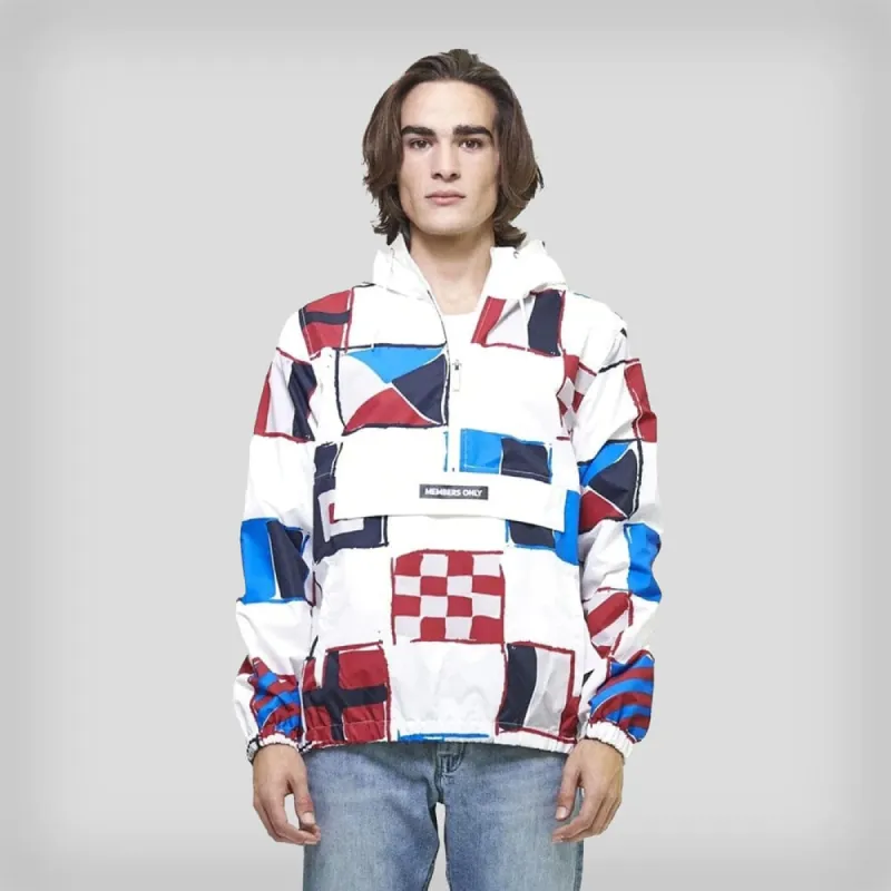 Men's Flag Print Pullover Windbreaker Jacket  - FINAL SALE sold by Members Only