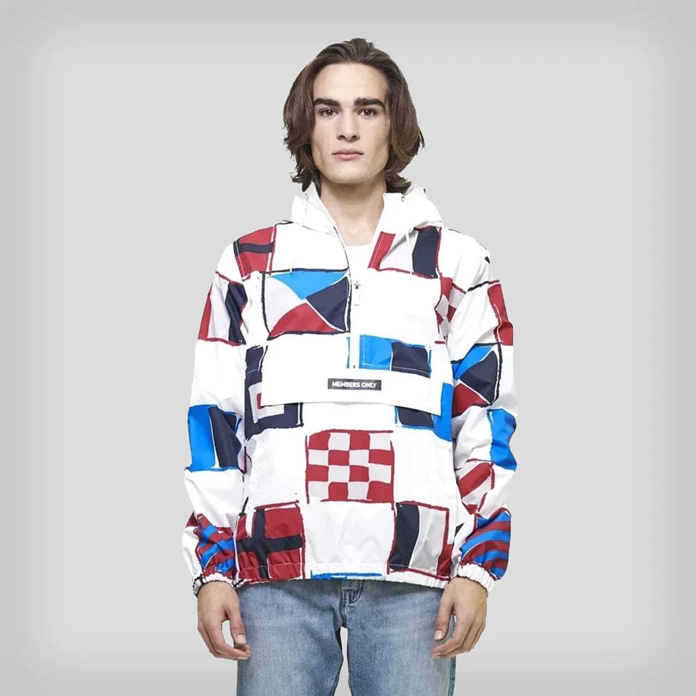 Men's Flag Print Pullover Windbreaker Jacket - FINAL SALE sold by Members Only