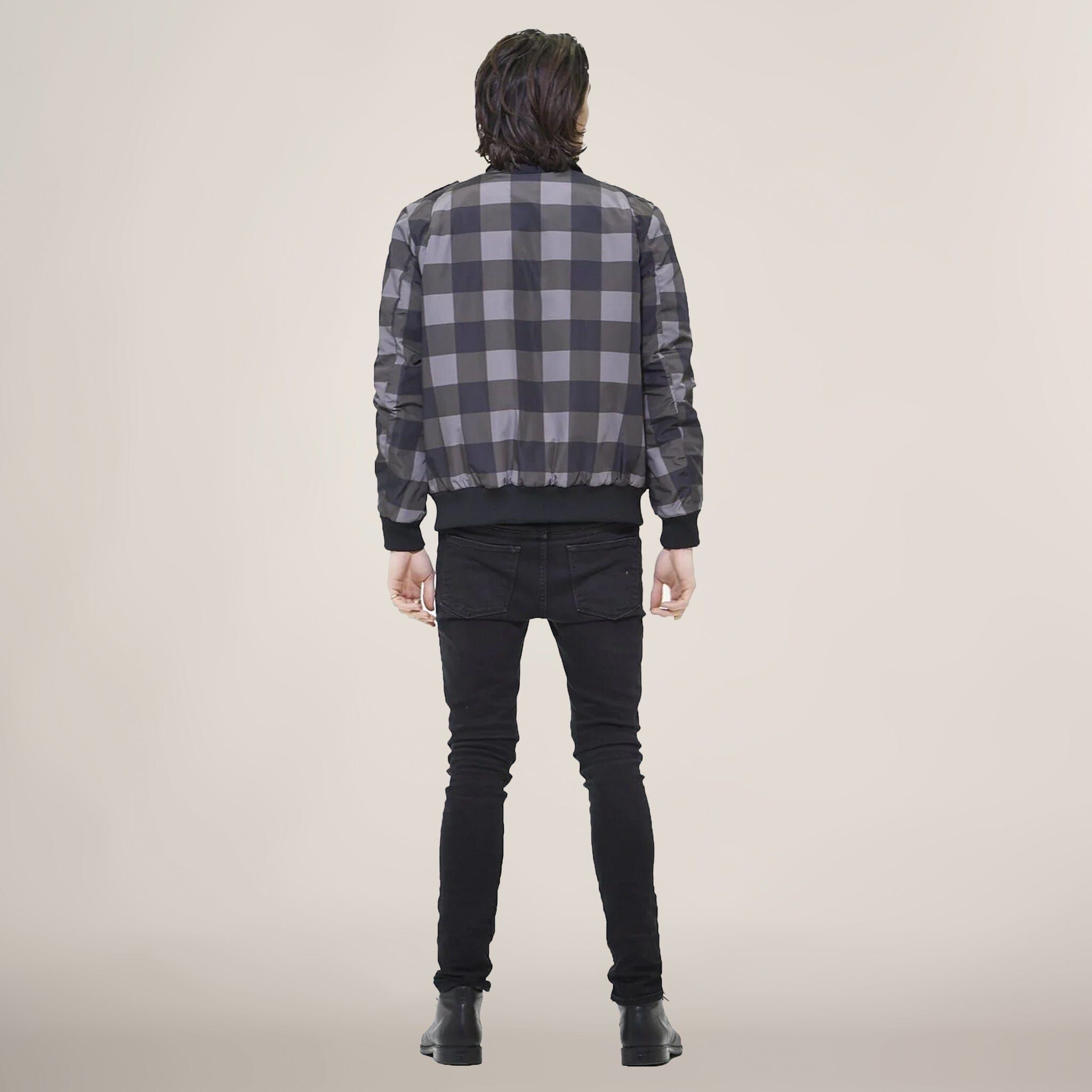 Men's Buffalo Plaid Iconic Racer Jacket - FINAL SALE sold by Members Only product image thumbnail 4