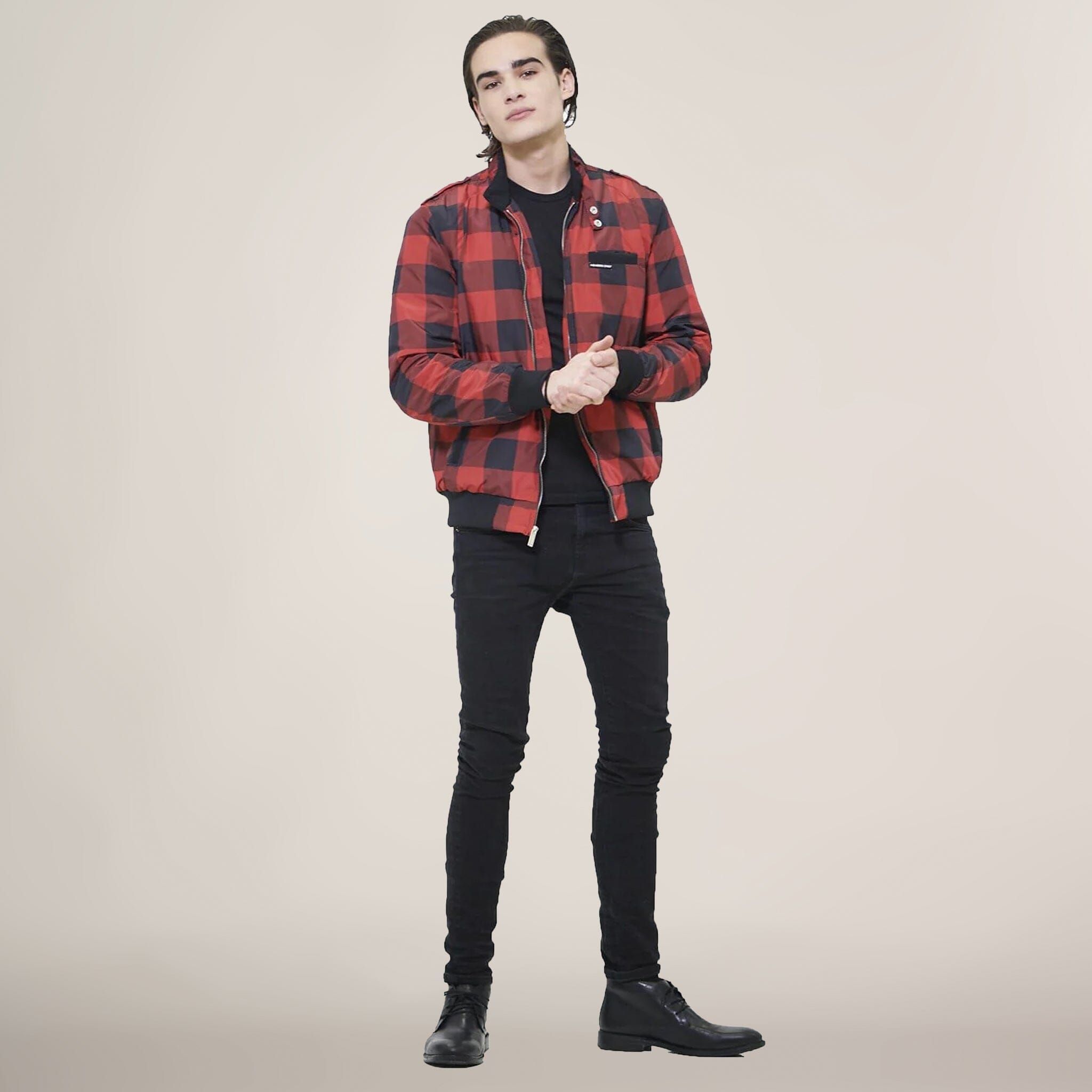Men's Buffalo Plaid Iconic Racer Jacket - FINAL SALE sold by Members Only product image thumbnail 5
