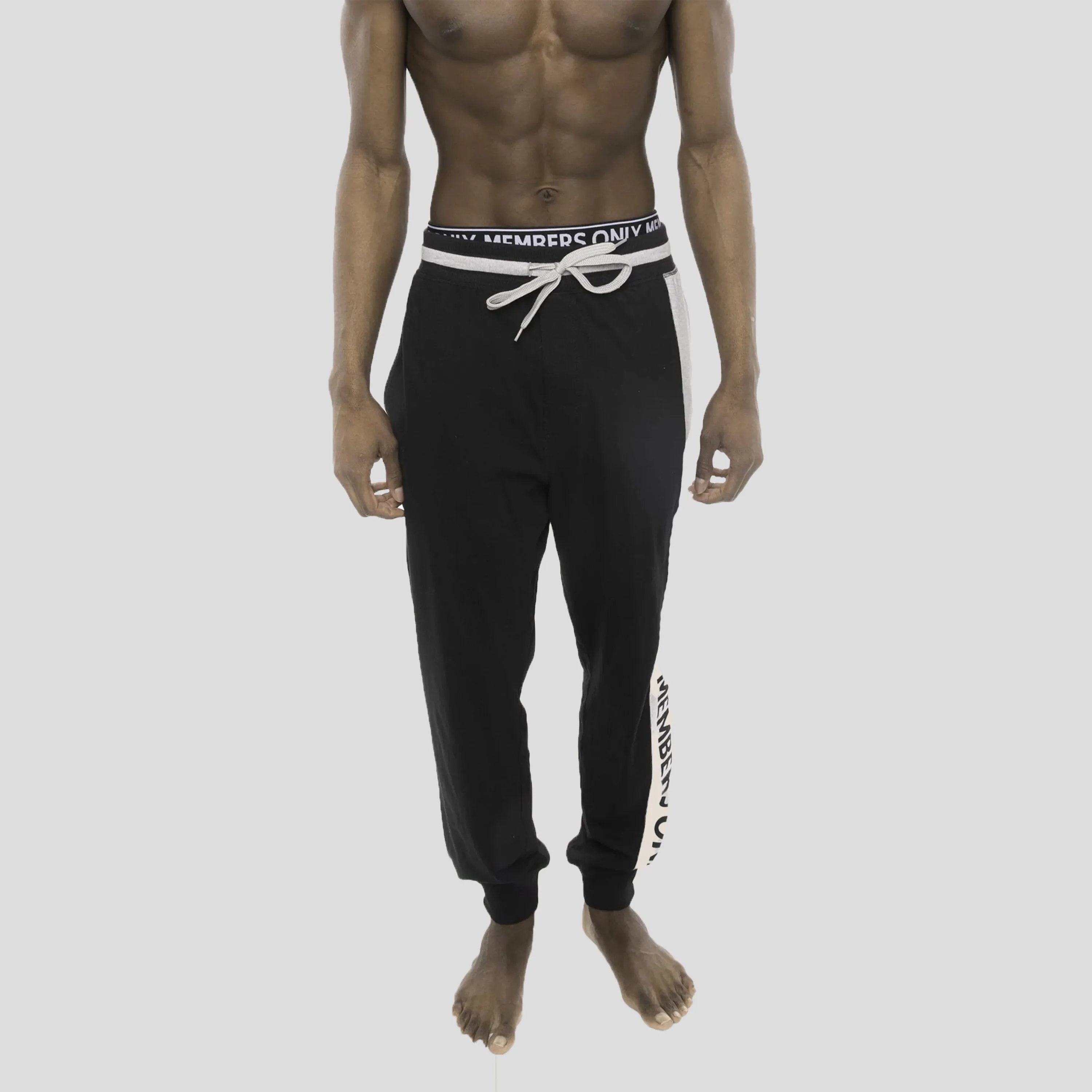 Men's Logo Leg Jersey Sleep Jogger - Black - FINAL SALE sold by Members Only