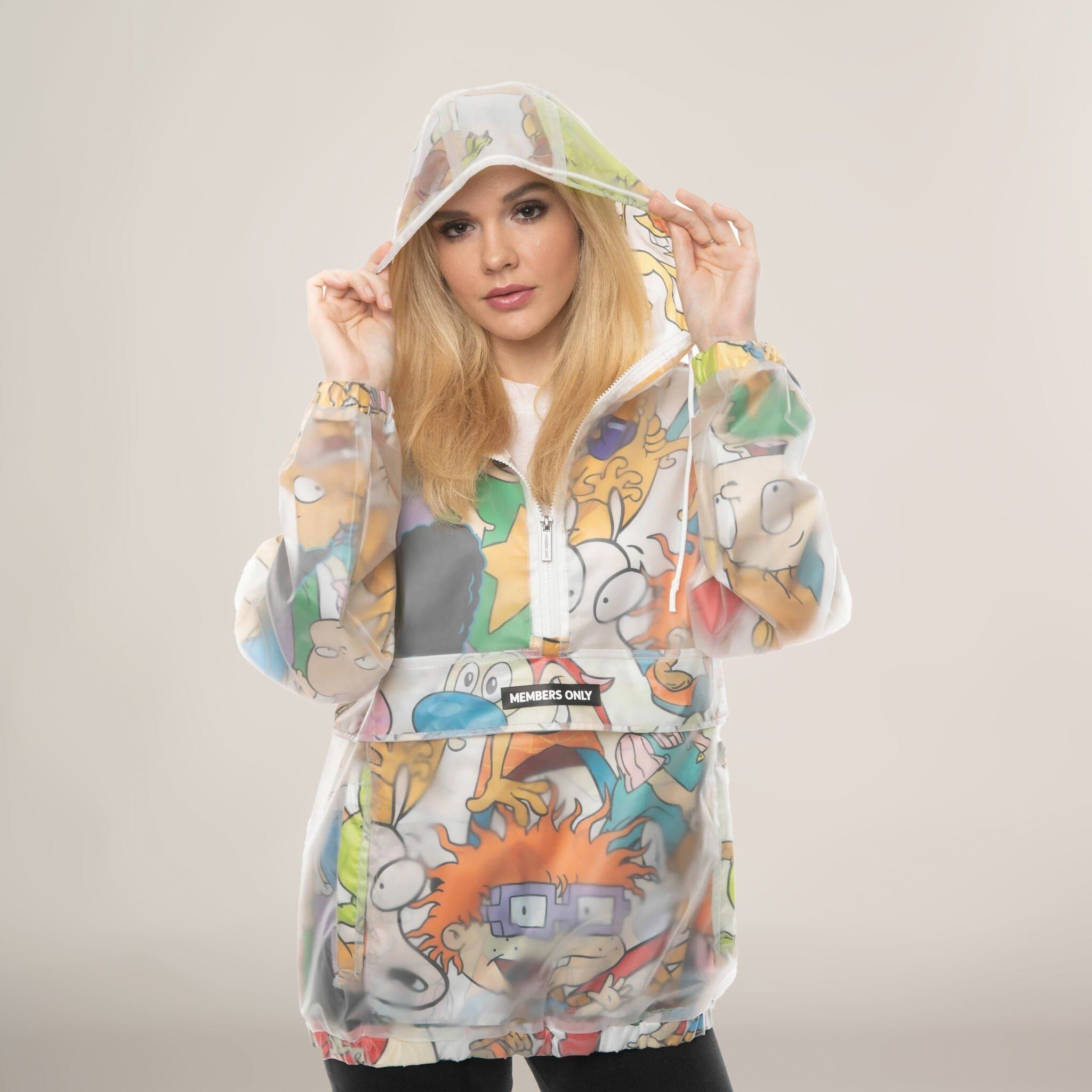 Women's Translucent Nickelodeon Collab Popover Oversized Jacket - FINAL SALE sold by Members Only product image thumbnail 5
