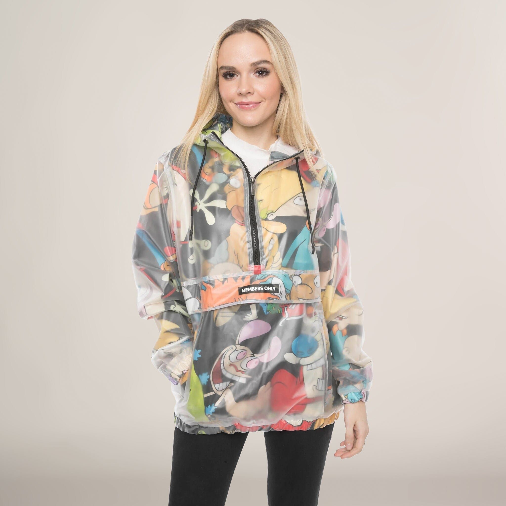 Women's Translucent Nickelodeon Collab Popover Oversized Jacket - FINAL SALE sold by Members Only