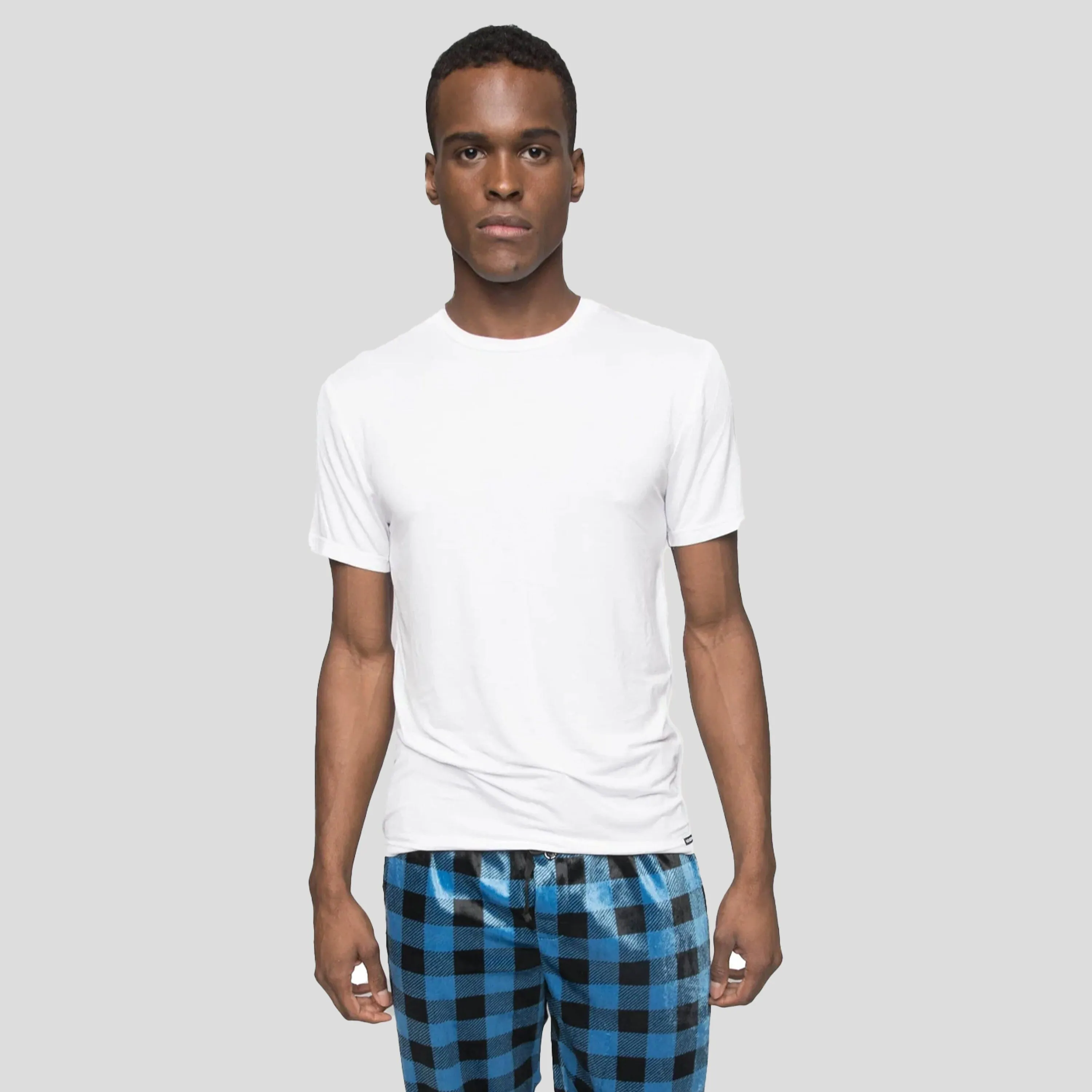 Men's Short Sleeve Bamboo Rayon Sleep Shirt - WHITE - FINAL SALE sold by Members Only product image thumbnail 2