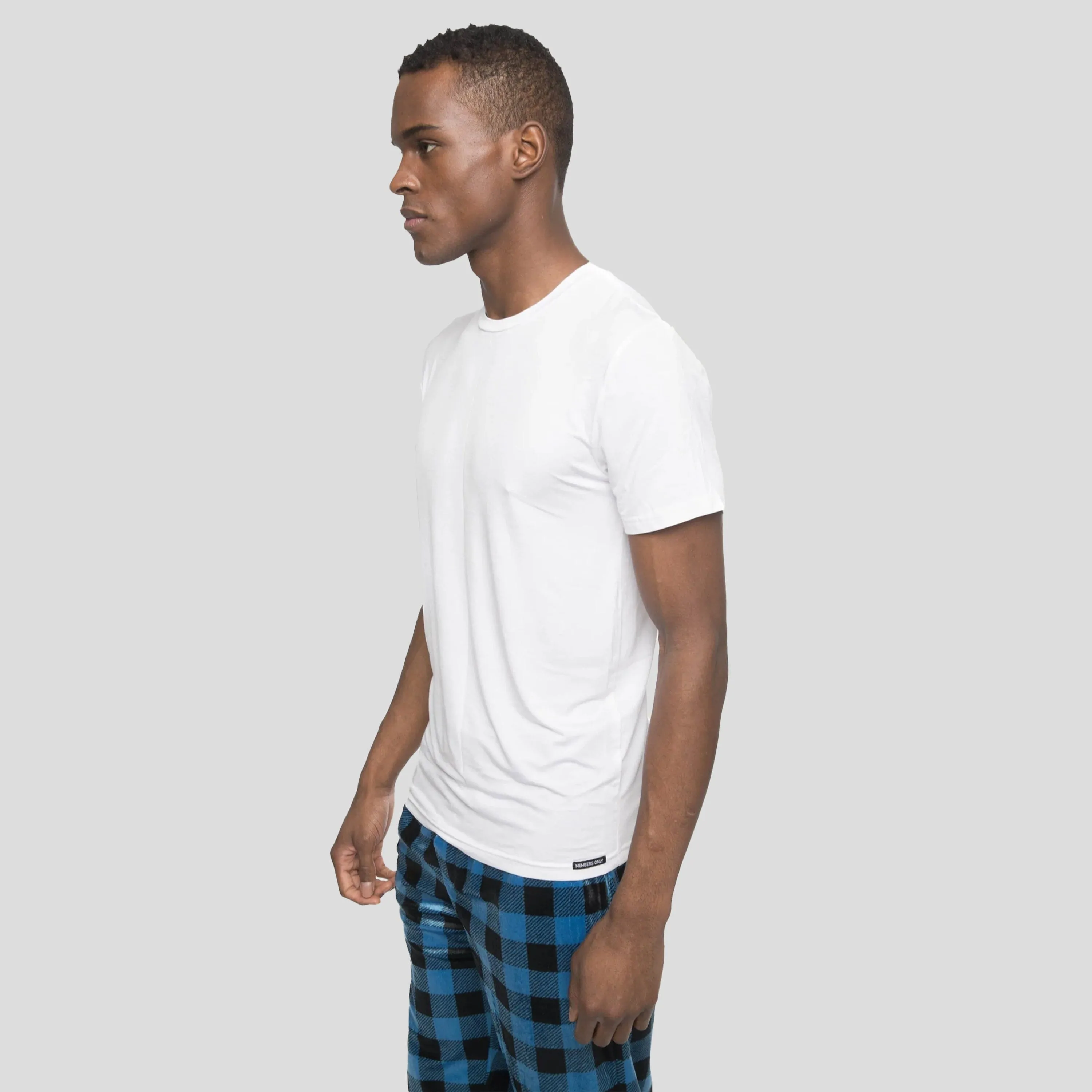 Men's Short Sleeve Bamboo Rayon Sleep Shirt - WHITE - FINAL SALE sold by Members Only product image thumbnail 4