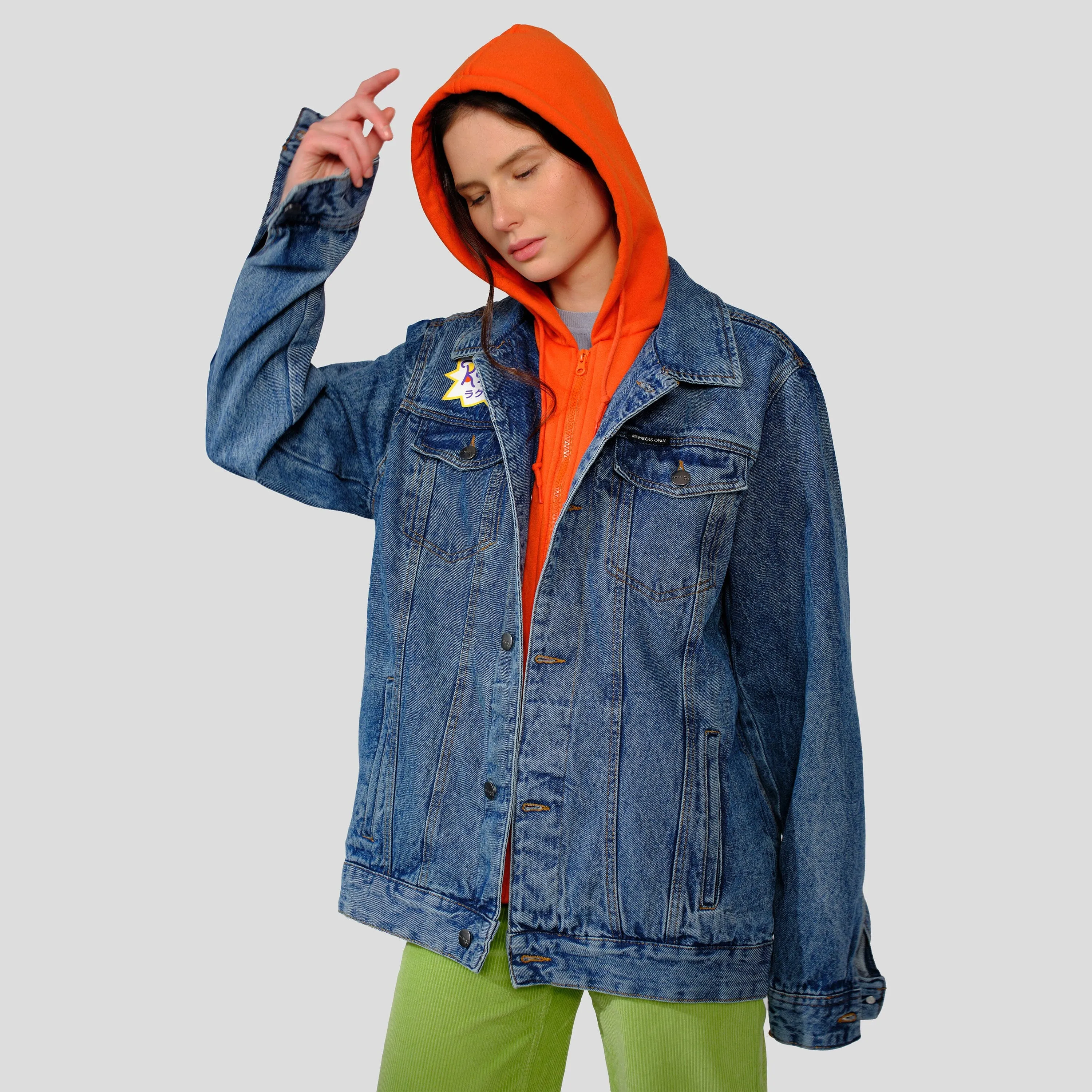 Women's Chucky Hoodie Trucker Oversized Jacket - FINAL SALE sold by Members Only product image thumbnail 3