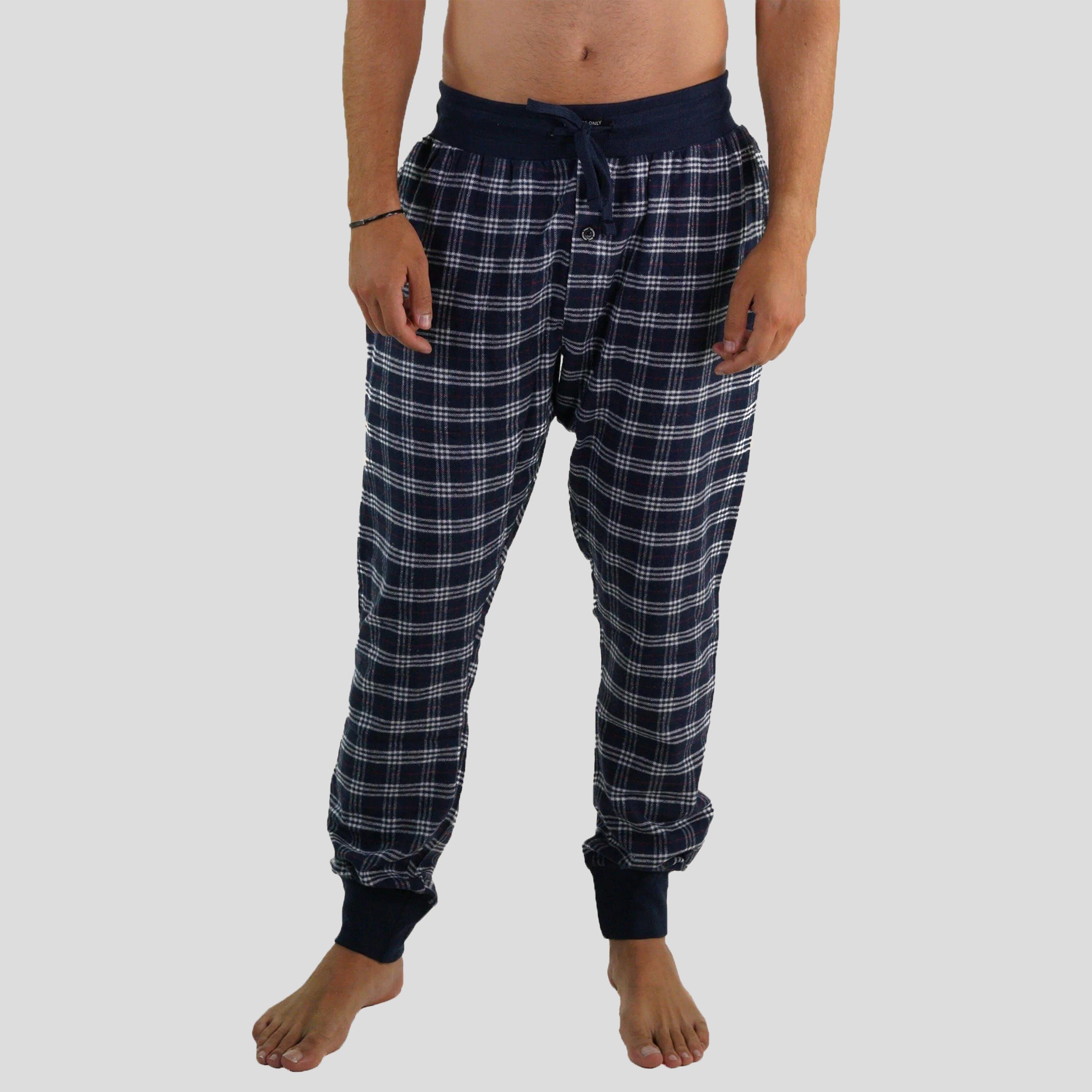 Men's Flannel Jogger Lounge Pants - Black/Grey sold by Members Only product image thumbnail 2