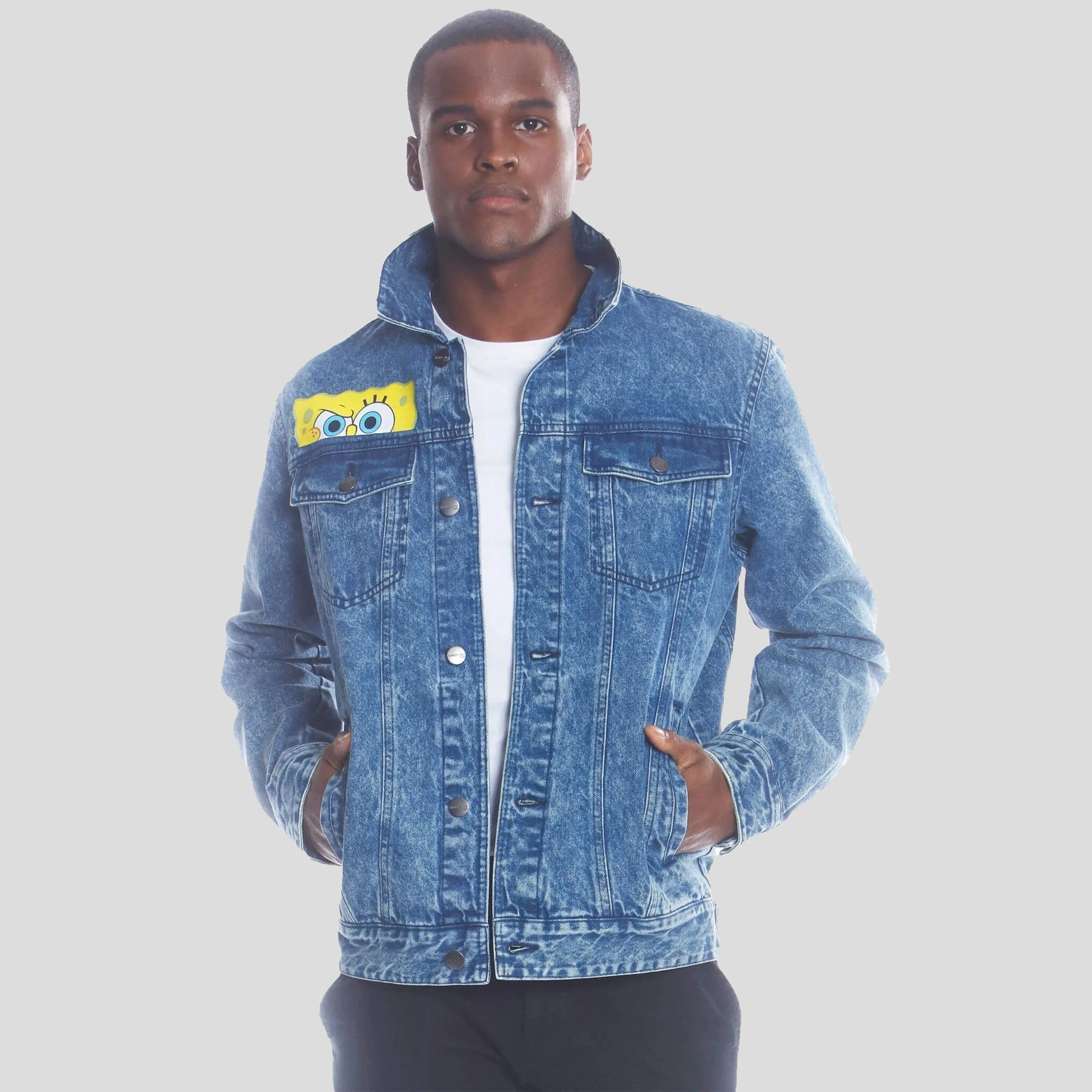 Men's SpongeBob Nickelodeon Denim Jacket - FINAL SALE sold by Members Only product image thumbnail 2