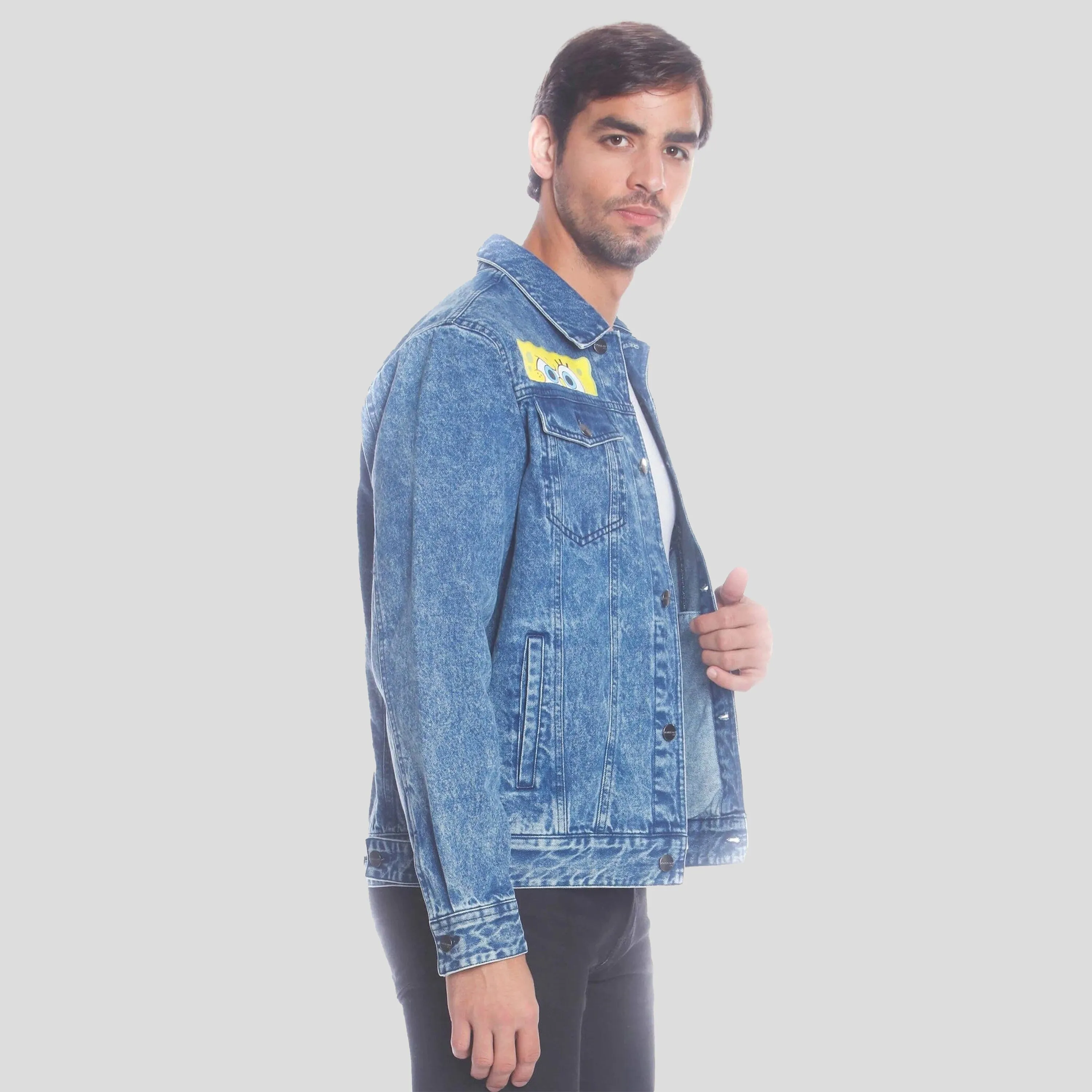 Men's SpongeBob Nickelodeon Denim Jacket - FINAL SALE sold by Members Only product image thumbnail 4
