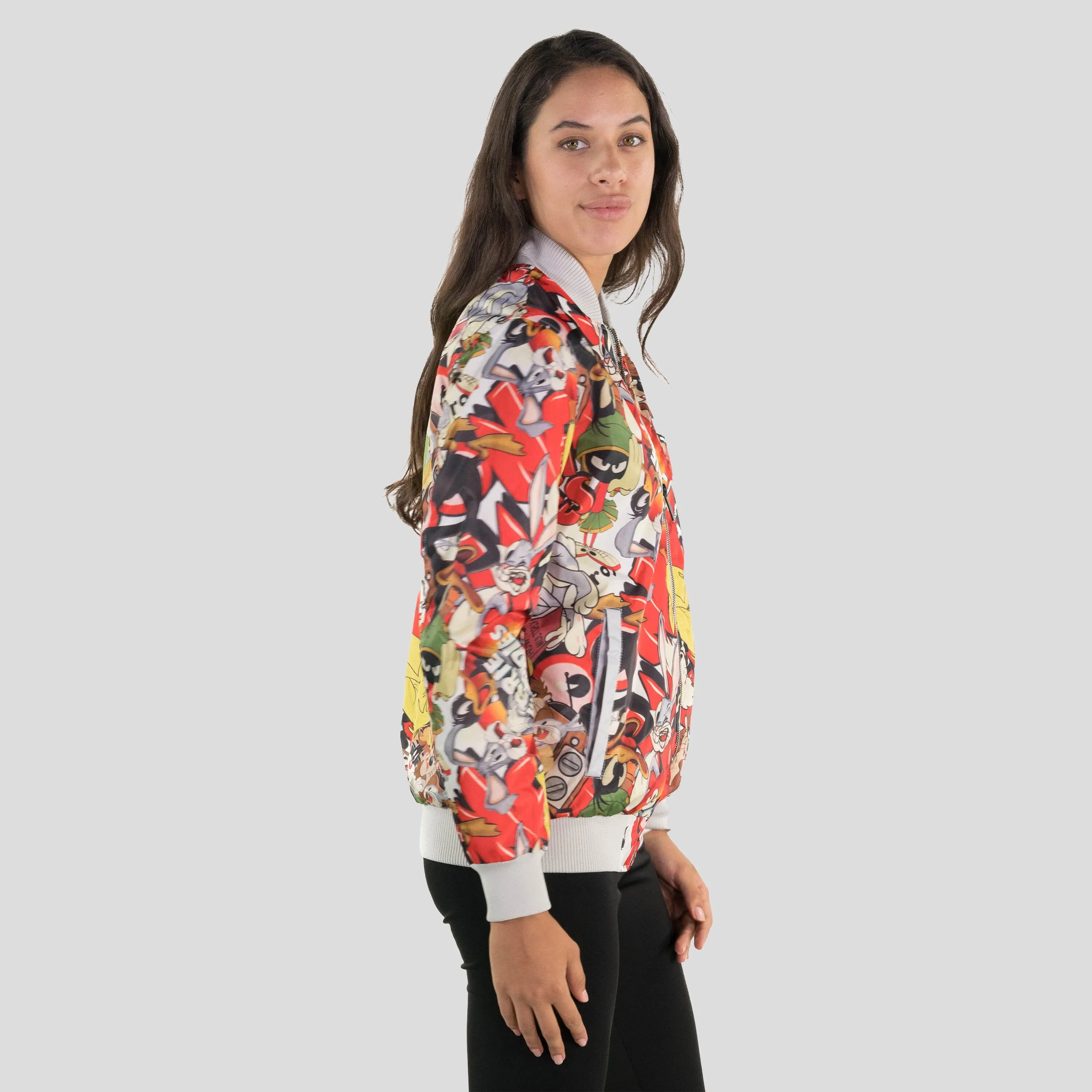 Women's Looney Tunes Vintage Mash Print Oversized Jacket - FINAL SALE sold by Members Only product image thumbnail 5