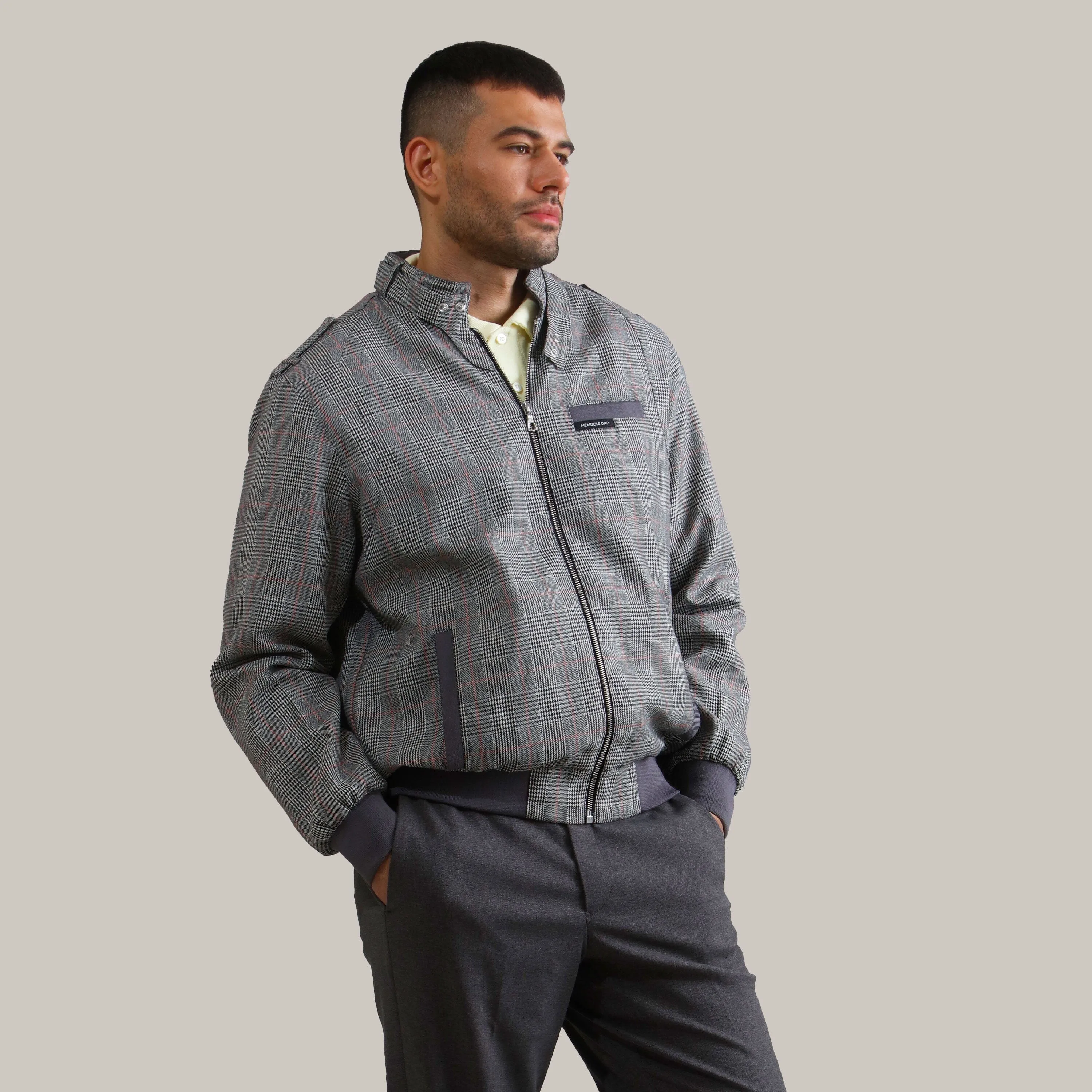 Men's Anderson Glen Plaid Iconic Racer Jacket sold by Members Only product image thumbnail 3