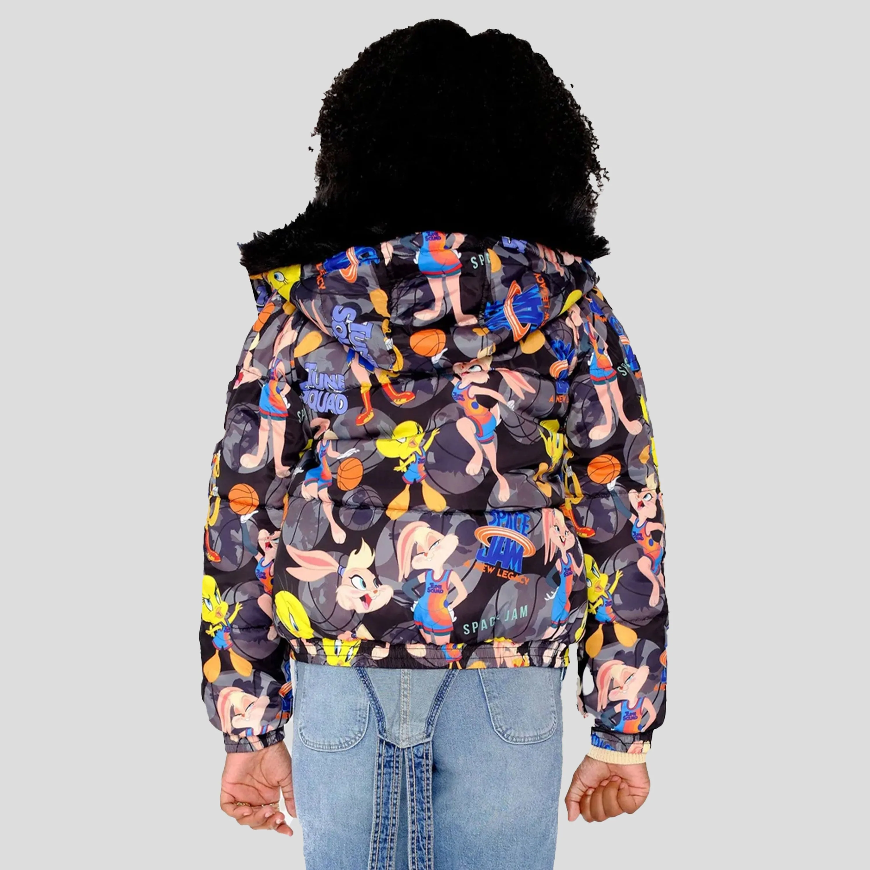 Girl's Heavy Quilted Puffer in New Looney Mash Jacket - FINAL SALE sold by Members Only product image thumbnail 5
