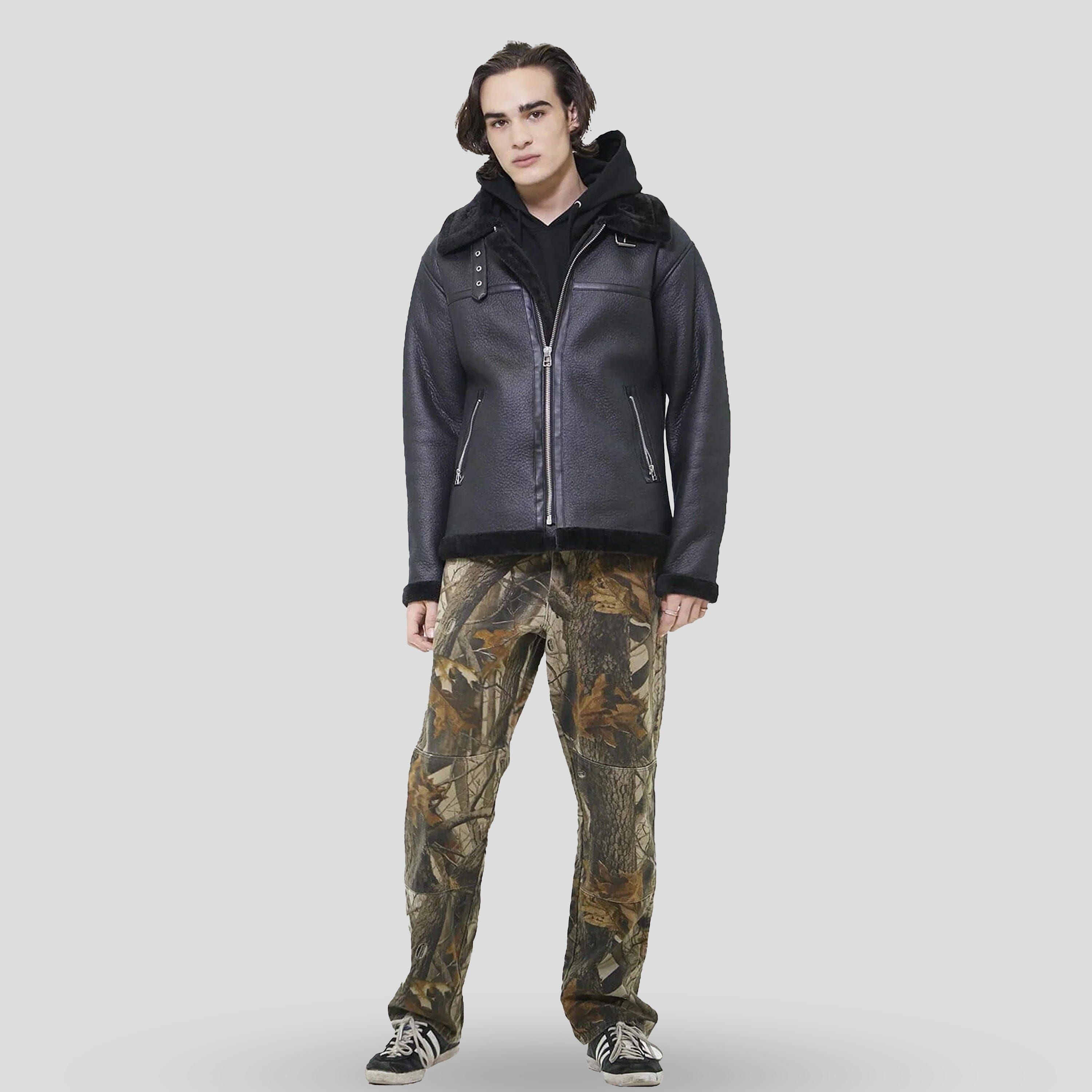 Men's Faux Shearling Biker Jacket - FINAL SALE sold by Members Only product image thumbnail 2