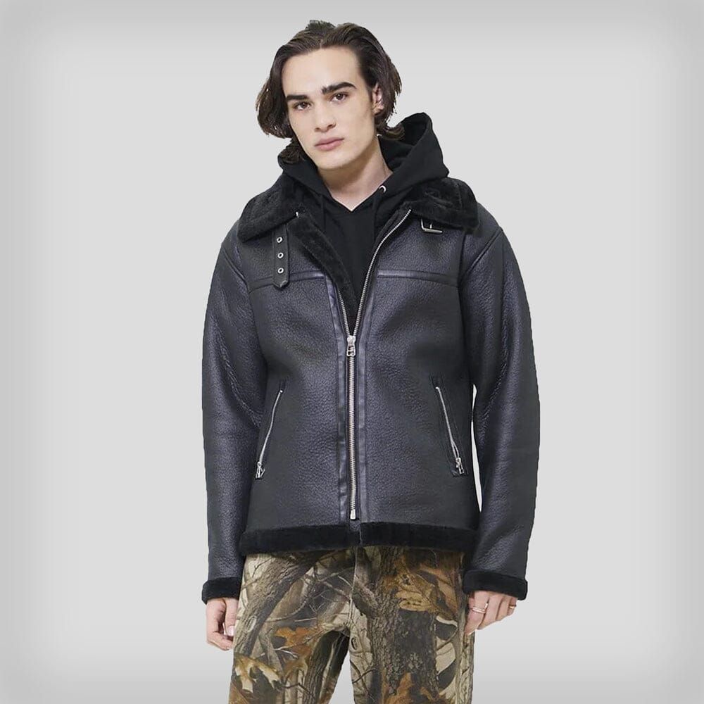 Men's Faux Shearling Biker Jacket - FINAL SALE sold by Members Only product image thumbnail 5