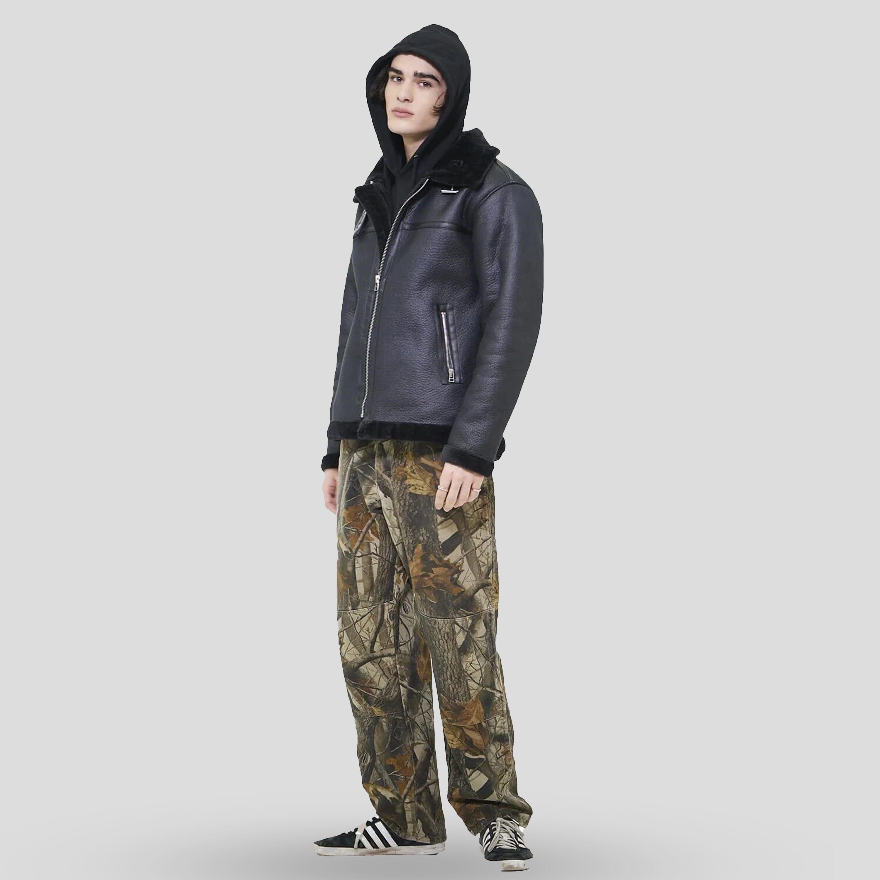 Men's Faux Shearling Biker Jacket - FINAL SALE sold by Members Only product image thumbnail 3