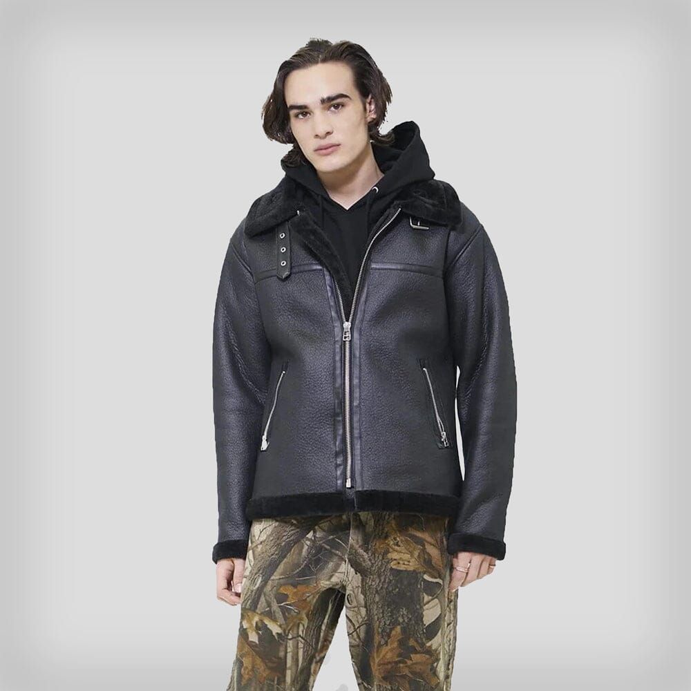 Men's Faux Shearling Biker Jacket - FINAL SALE sold by Members Only