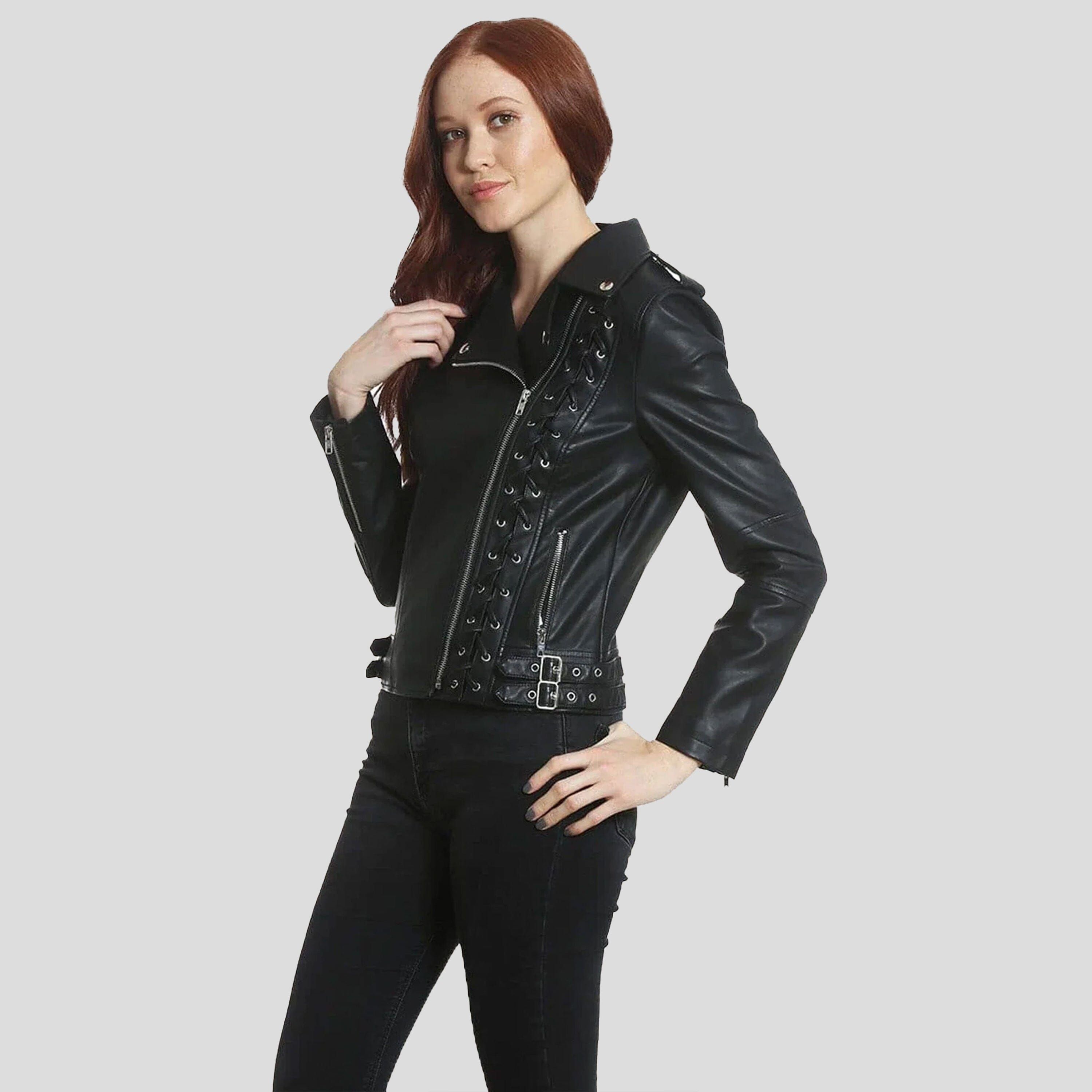 Women Vegan Leather Moto Jacket - FINAL SALE sold by Members Only product image thumbnail 3