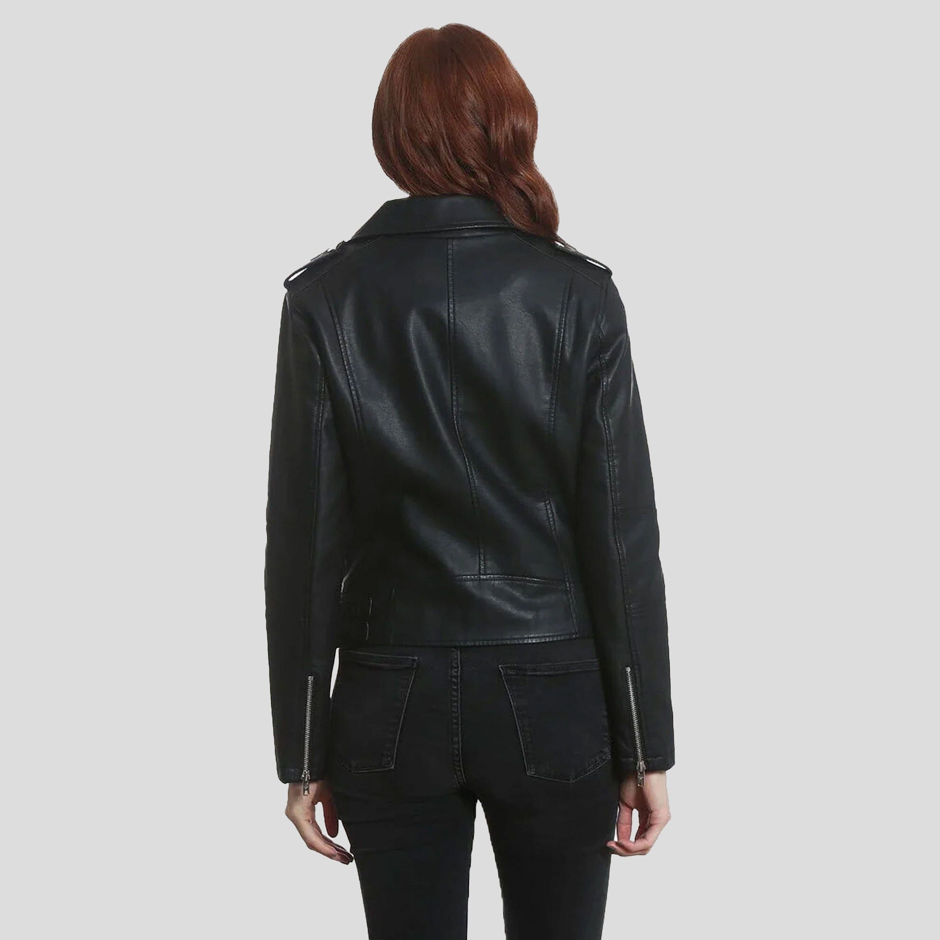 Women Vegan Leather Moto Jacket - FINAL SALE sold by Members Only product image thumbnail 4