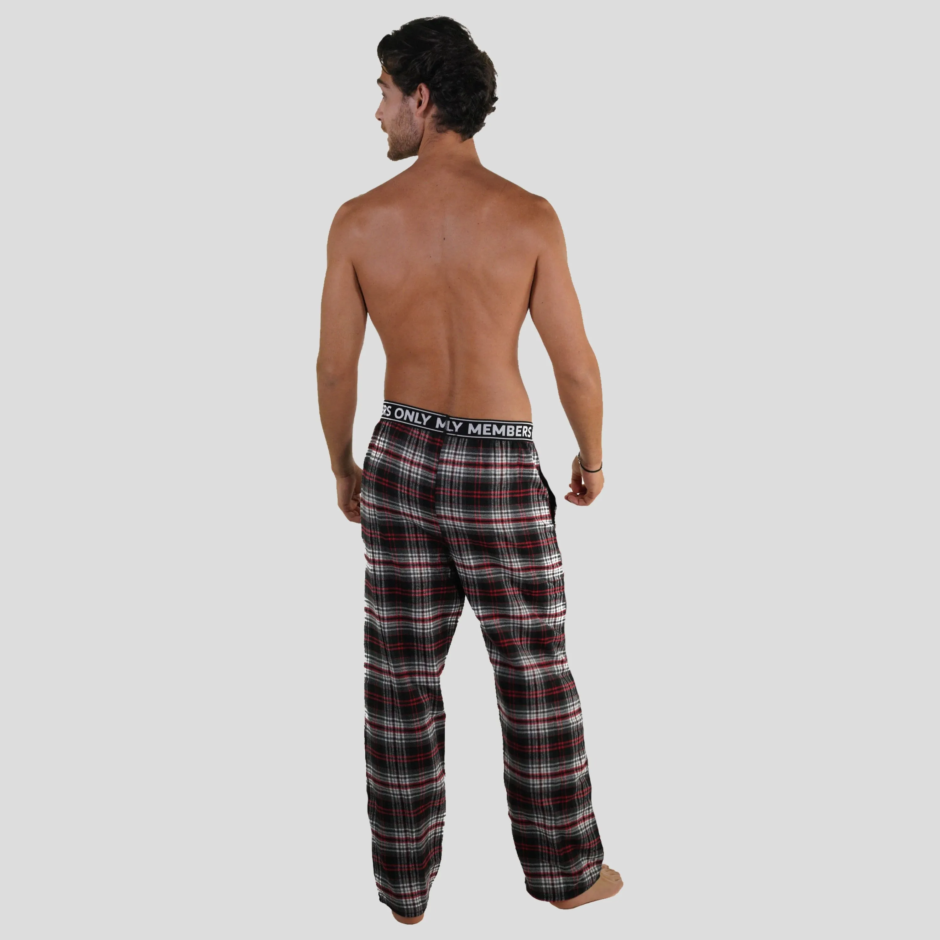 Men's Flannel Sleep Pants Logo Elastic - Red - FINAL SALE sold by Members Only product image thumbnail 4