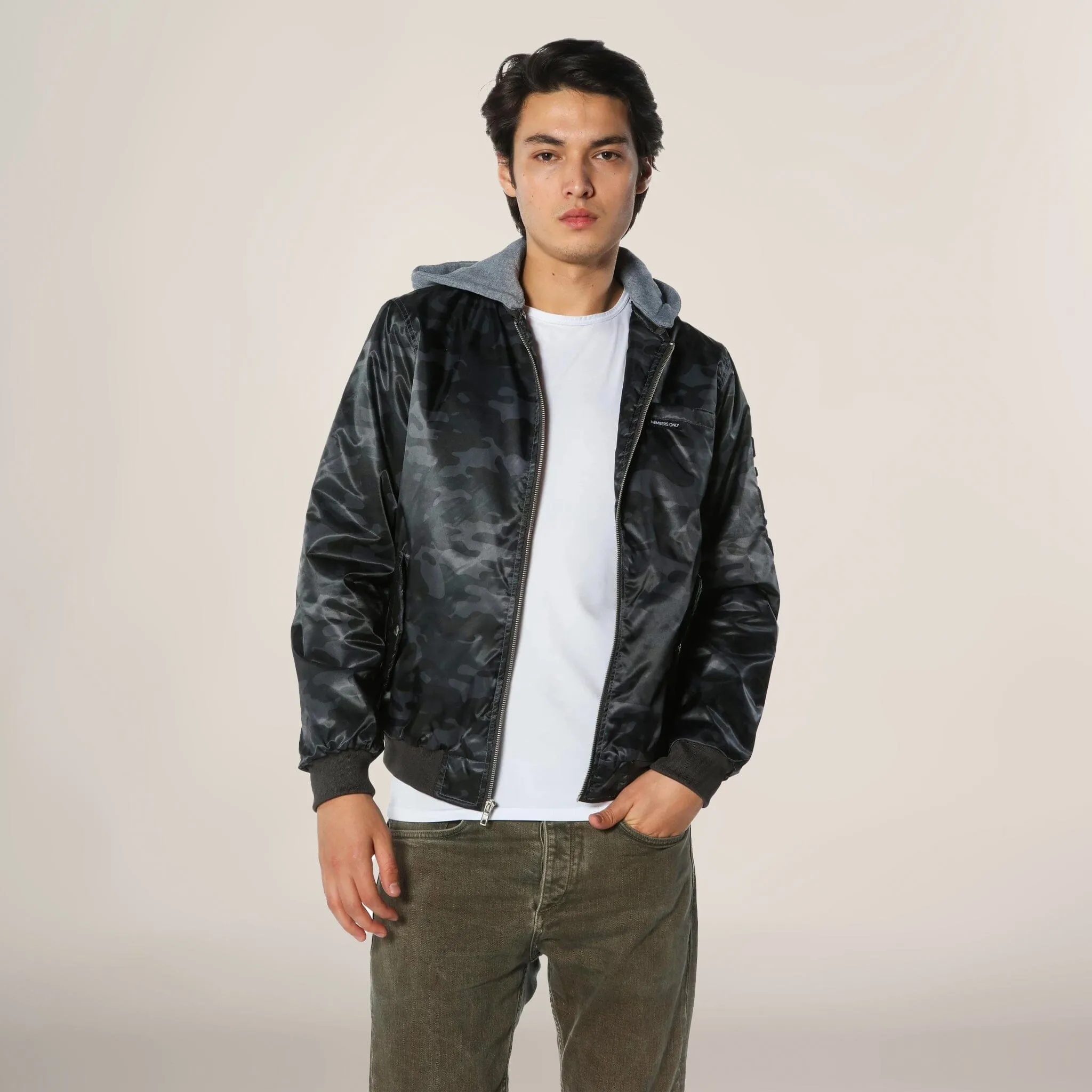 Men's Flight Satin Twill Hooded Jacket - FINAL SALE sold by Members Only product image thumbnail 2