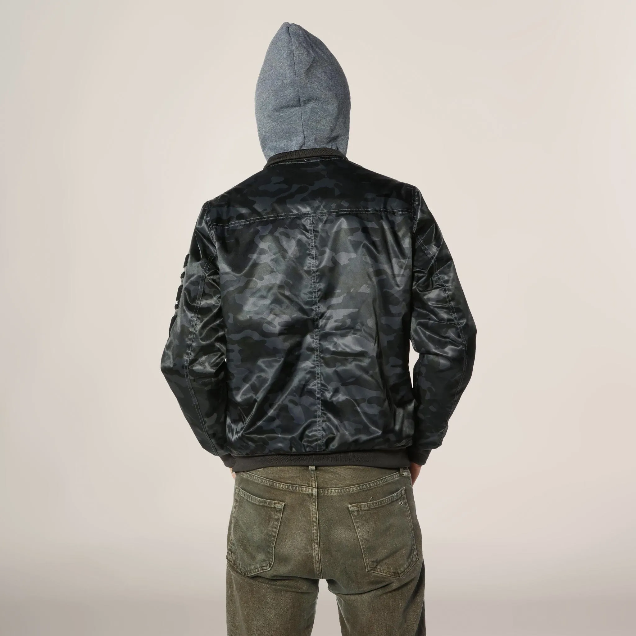 Men's Flight Satin Twill Hooded Jacket - FINAL SALE sold by Members Only product image thumbnail 5