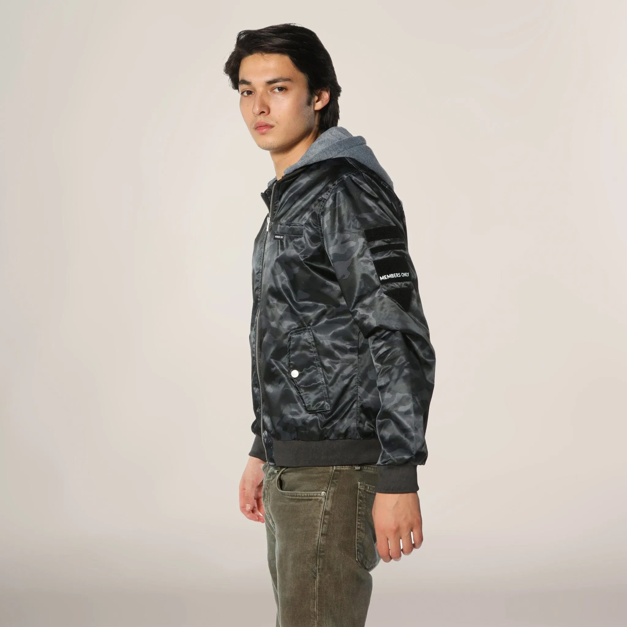 Men's Flight Satin Twill Hooded Jacket - FINAL SALE sold by Members Only product image thumbnail 4