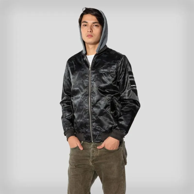Men's Flight Satin Twill Hooded Jacket - FINAL SALE made by Members Only