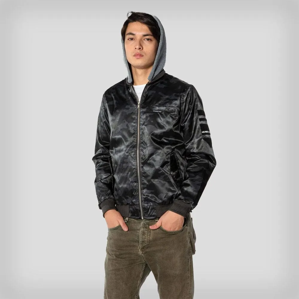 Men's Flight Satin Twill Hooded Jacket - FINAL SALE sold by Members Only