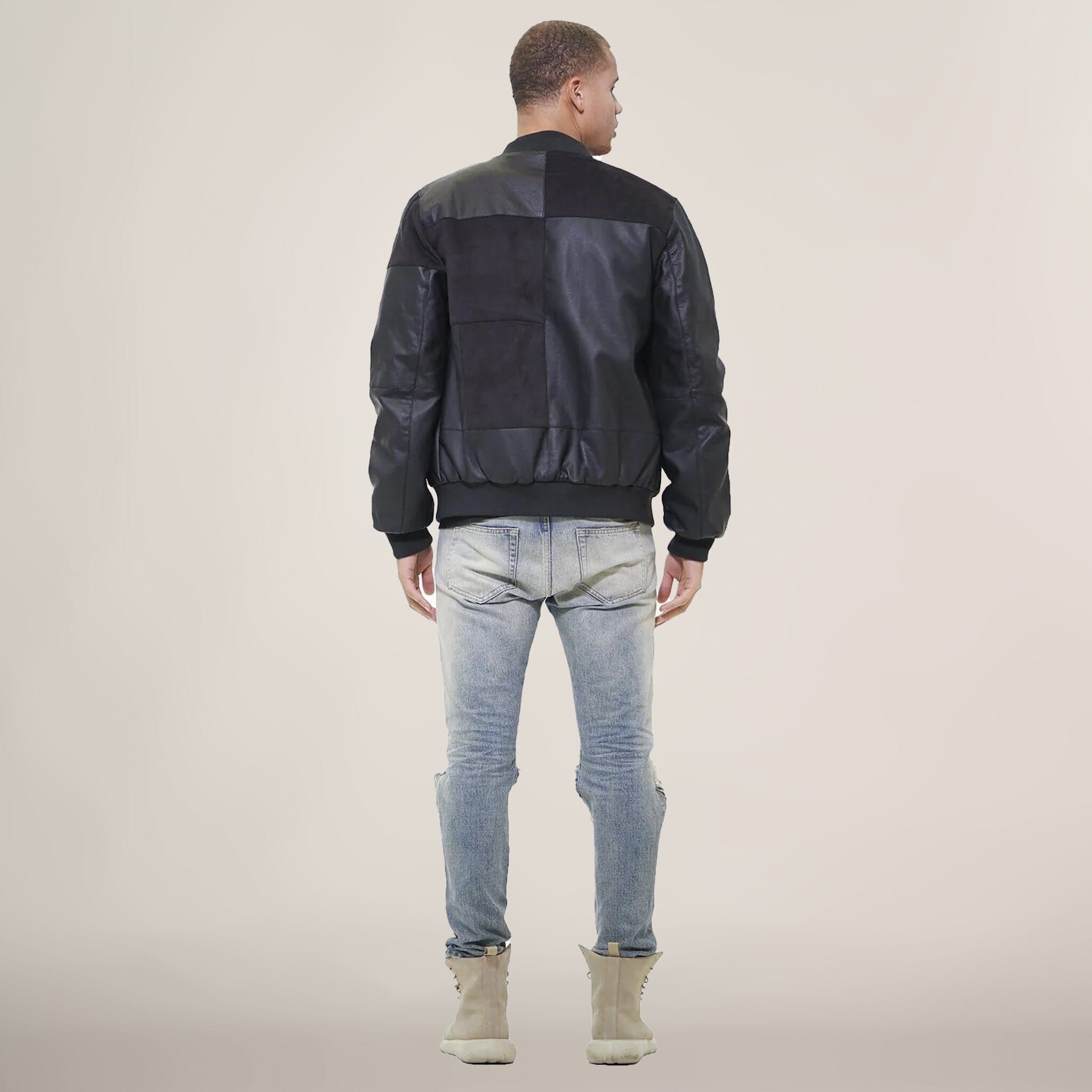 Men's Mixed Suede Color Block Bomber Jacket - FINAL SALE sold by Members Only product image thumbnail 4