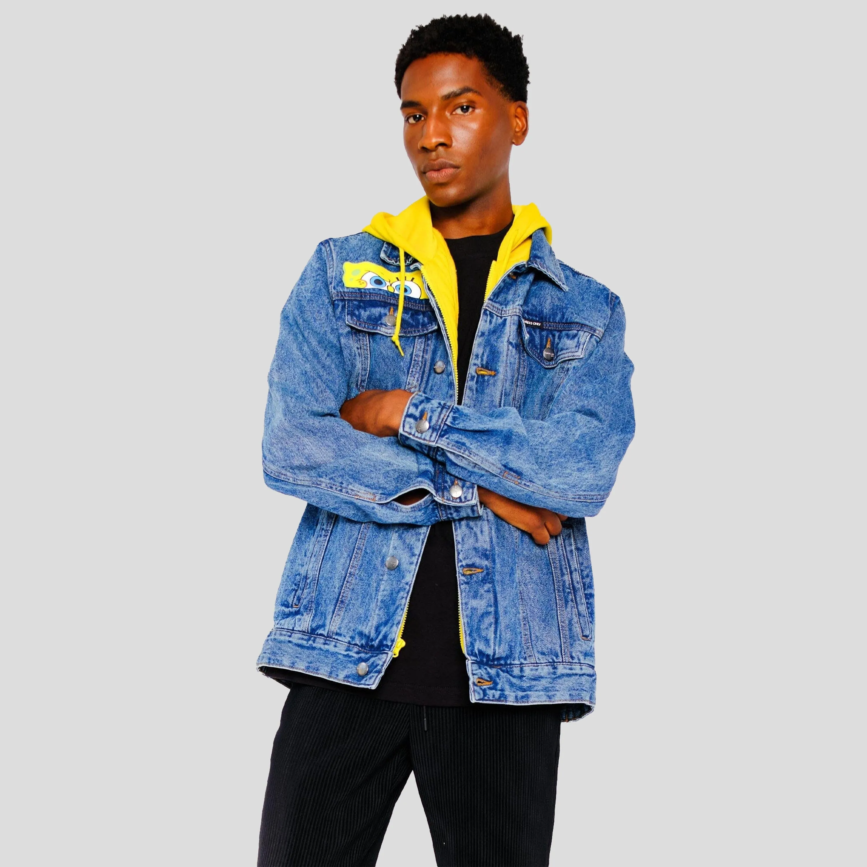 Men's Spongebob Hoodie Trucker Jacket - FINAL SALE sold by Members Only product image thumbnail 2