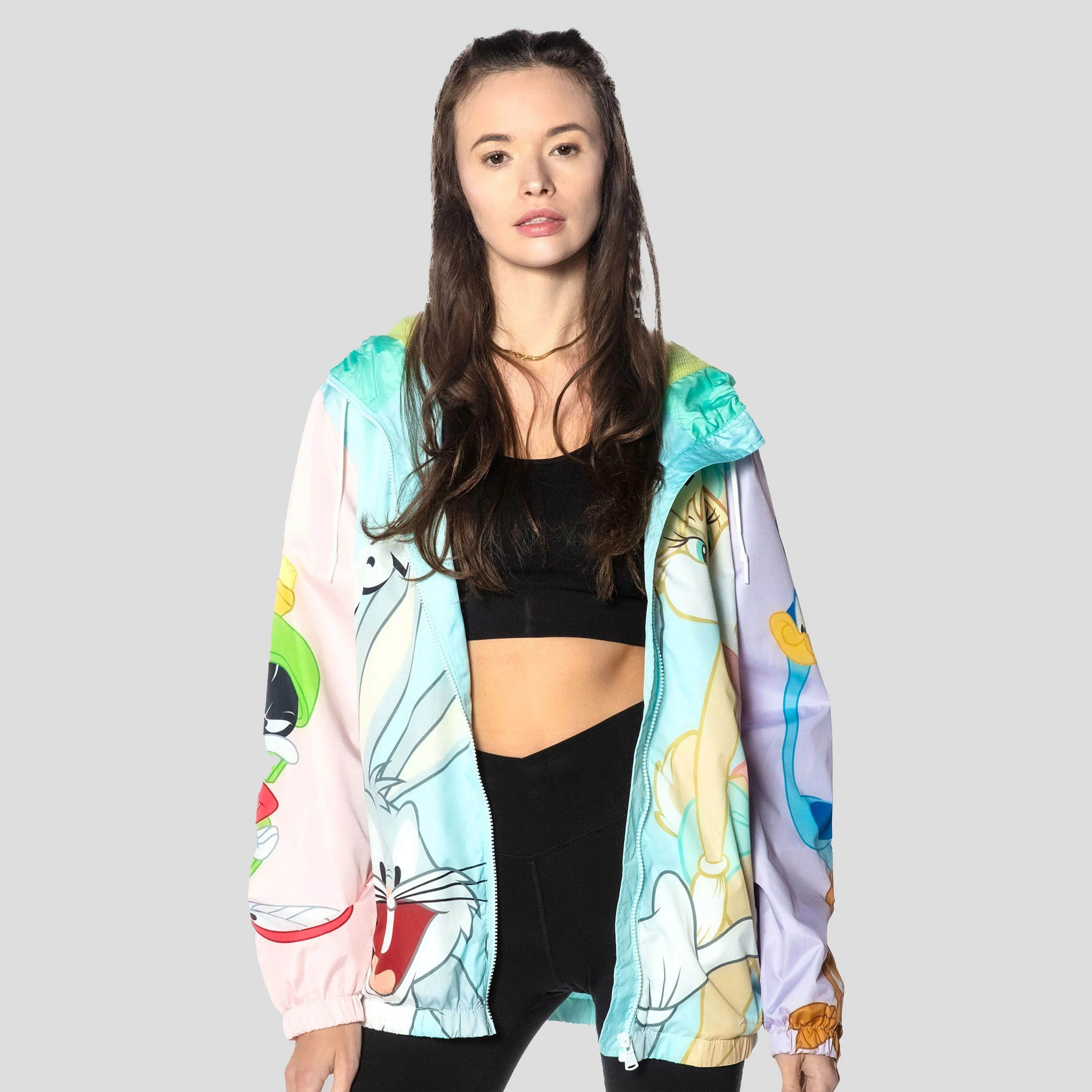 Women's Looney Tunes Colorblock Windbreaker Jacket - FINAL SALE sold by Members Only product image thumbnail 2