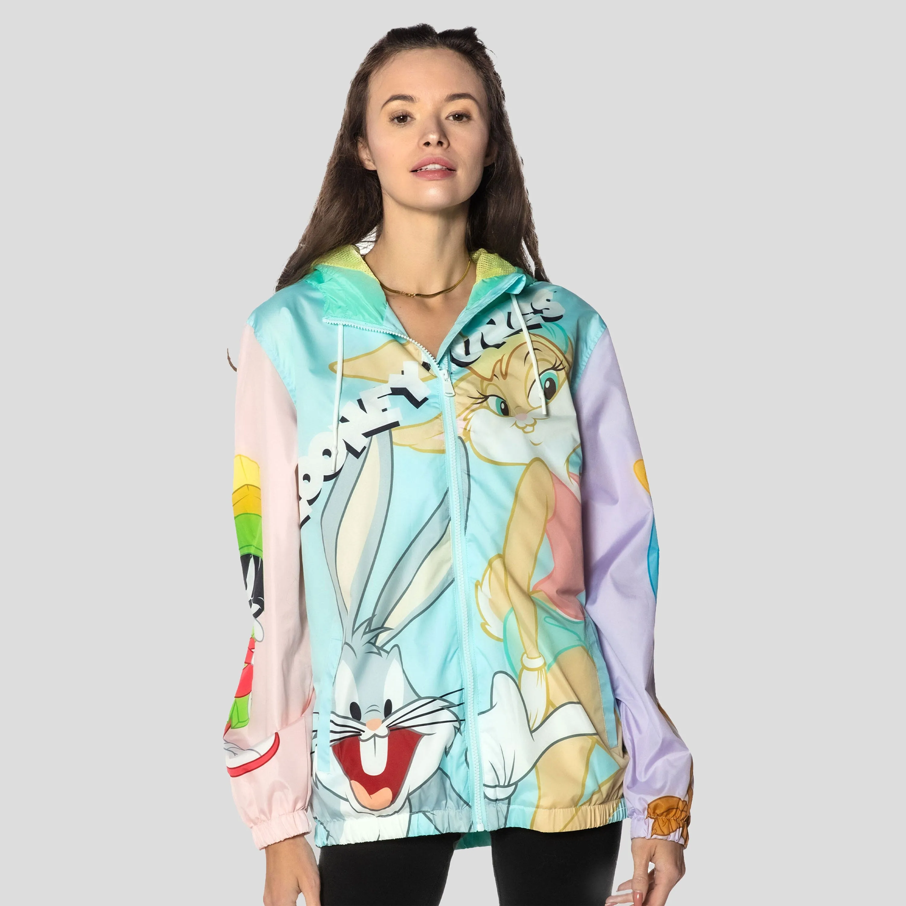 Women's Looney Tunes Colorblock Windbreaker Jacket - FINAL SALE sold by Members Only product image thumbnail 3