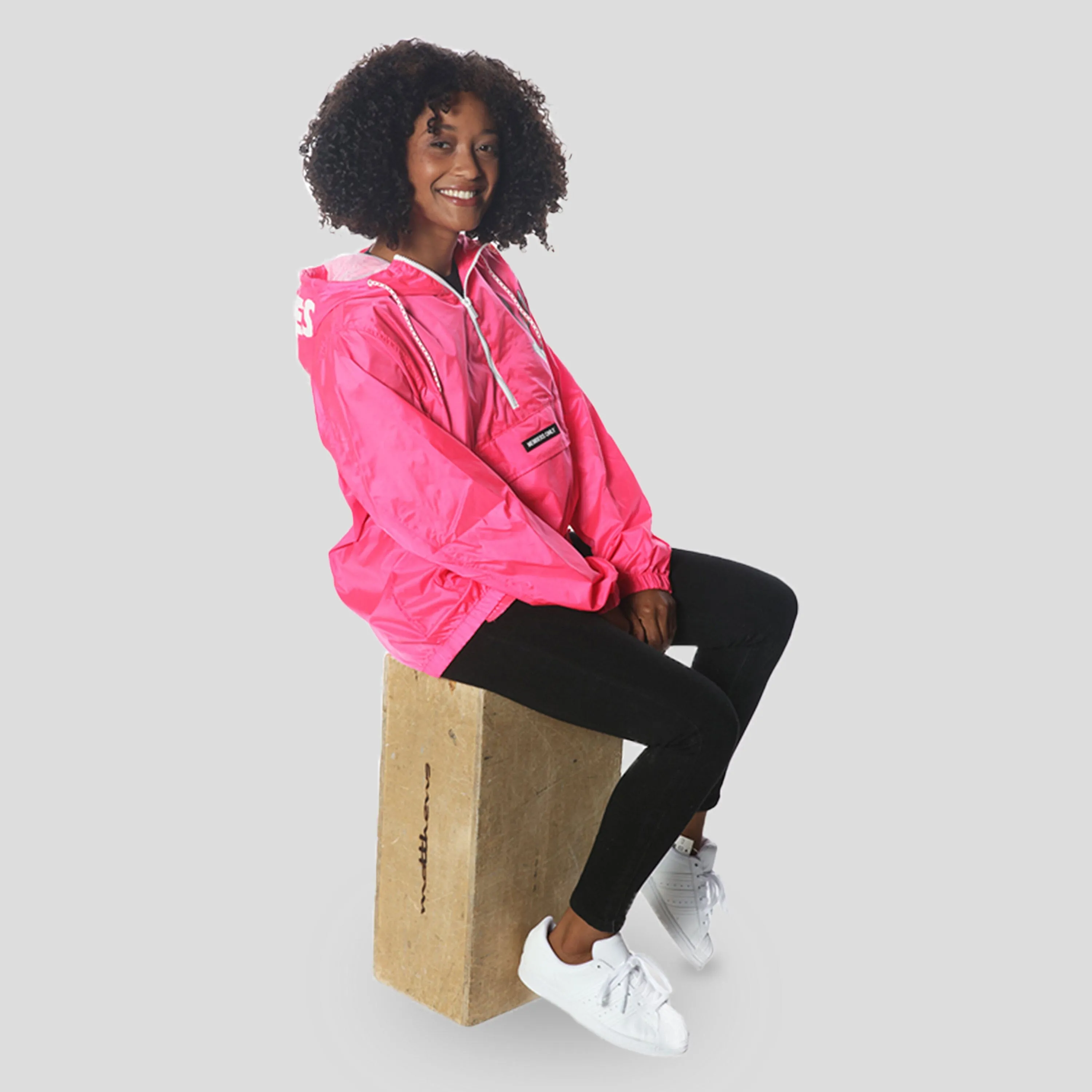 Women's Pink Looney Tunes Popover Windbreaker Jacket - FINAL SALE sold by Members Only product image thumbnail 4