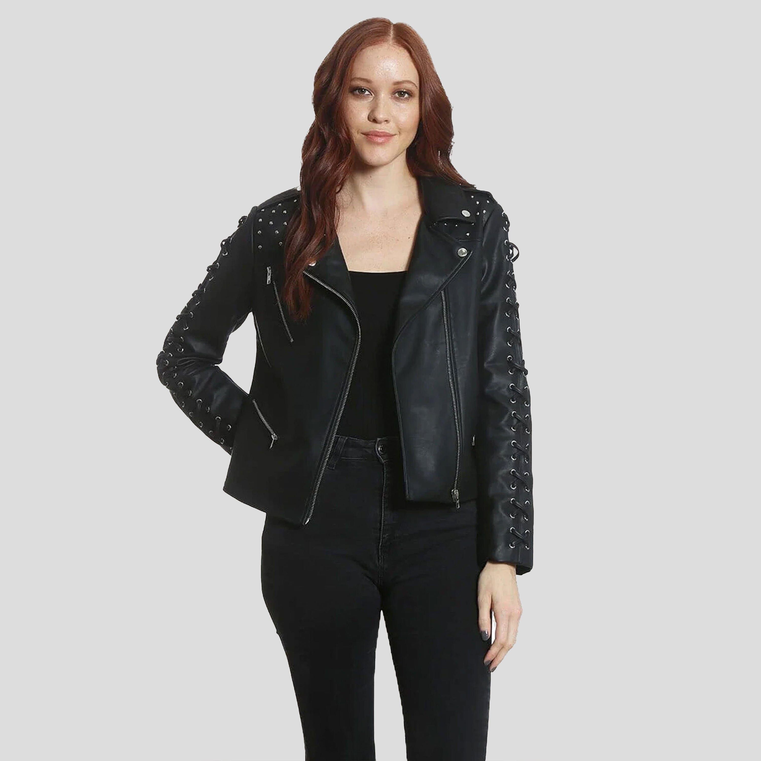 Women's Studded Vegan Leather Jacket - FINAL SALE sold by Members Only product image thumbnail 5