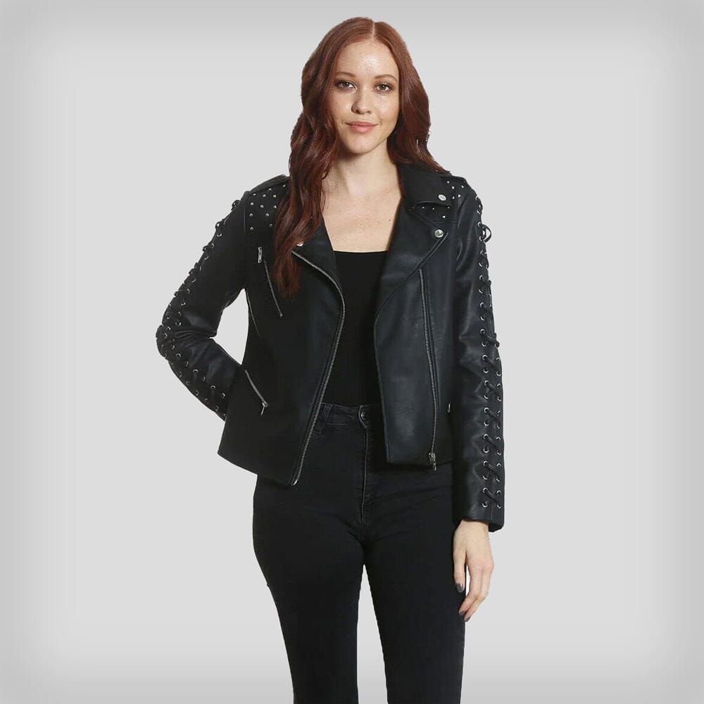 Women's Studded Vegan Leather Jacket - FINAL SALE sold by Members Only product image thumbnail 4