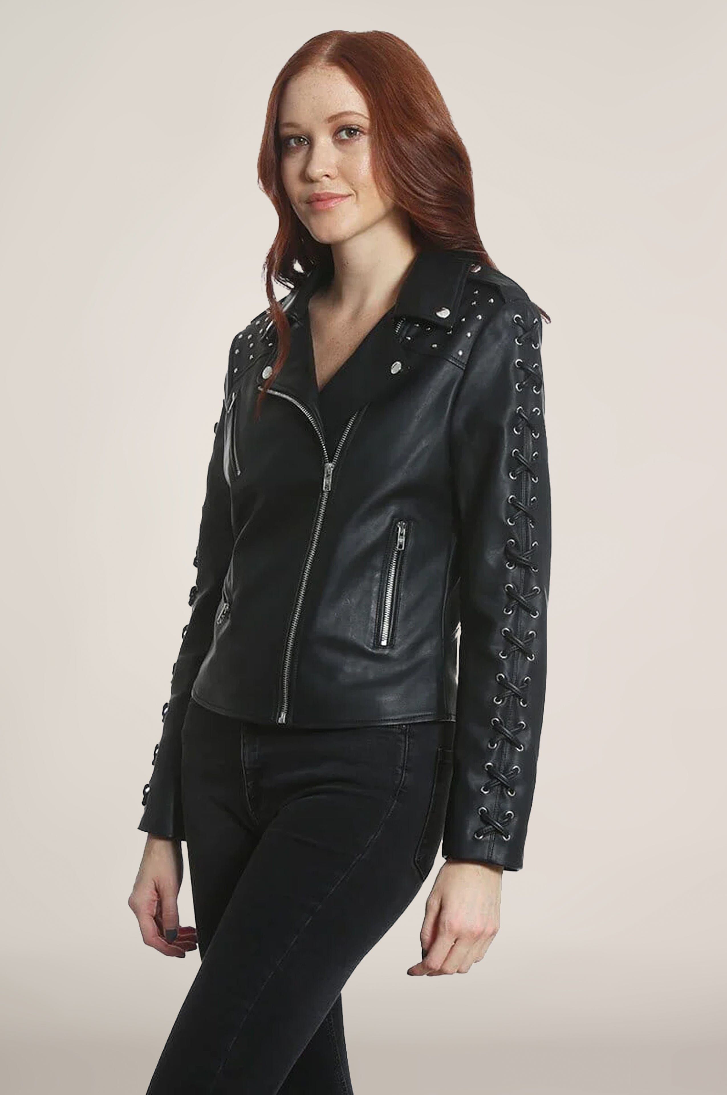Women's Studded Vegan Leather Jacket - FINAL SALE sold by Members Only product image thumbnail 2
