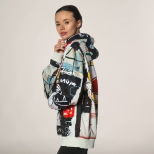 Women's Basquiat X Members Only Hoodie Oversized Jacket - FINAL SALE sold by Members Only