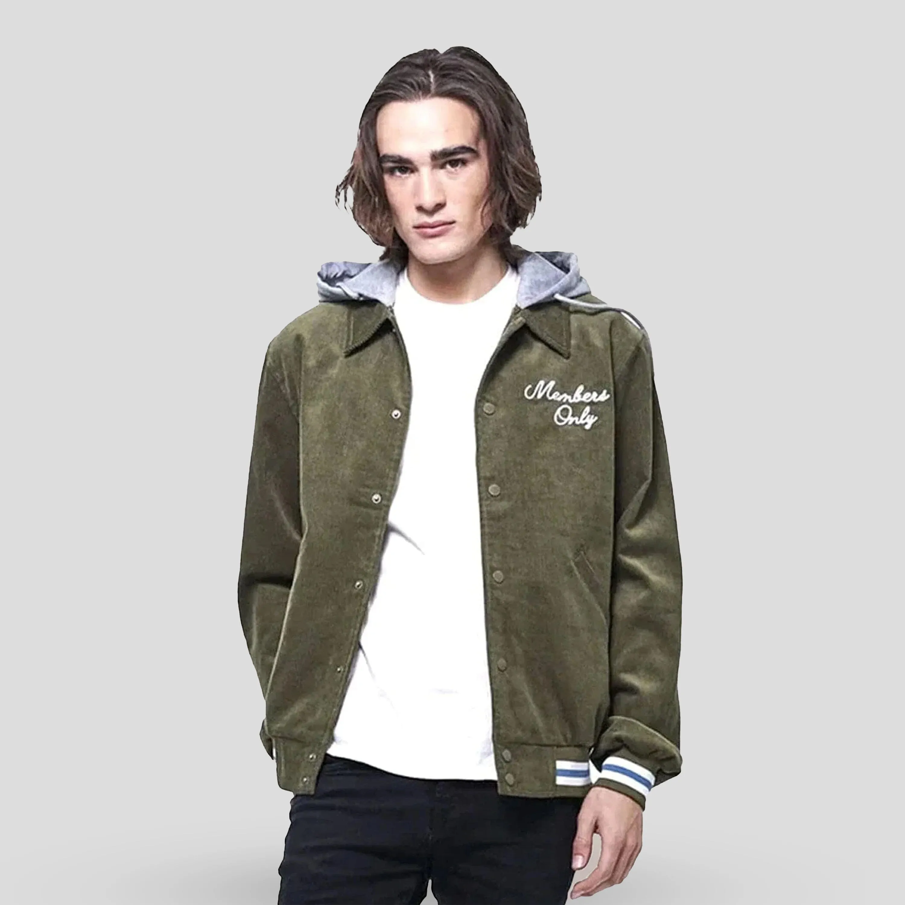 Men's Corduroy Varsity Jacket with Hood - FINAL SALE sold by Members Only product image thumbnail 2