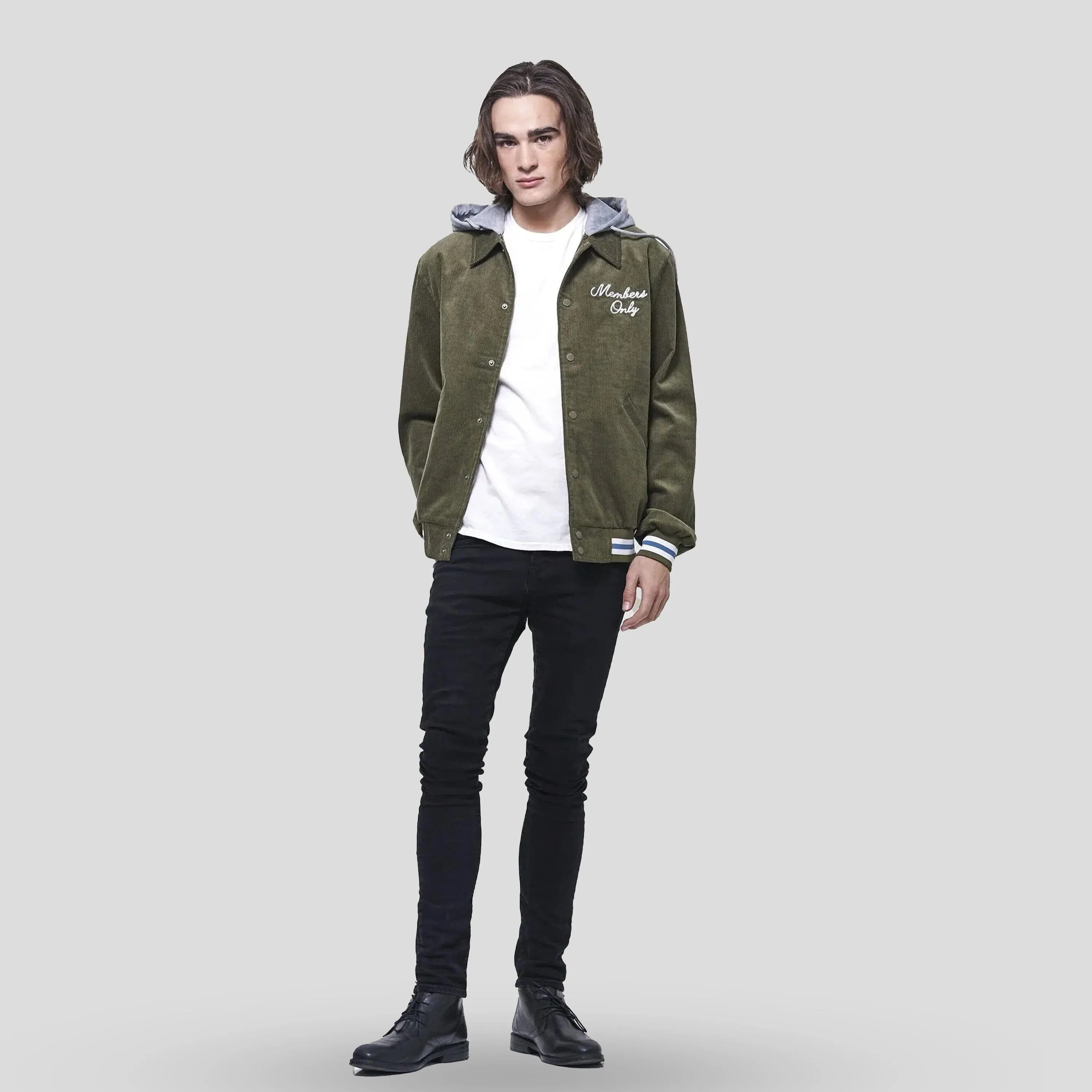 Men's Corduroy Varsity Jacket with Hood - FINAL SALE sold by Members Only product image thumbnail 3