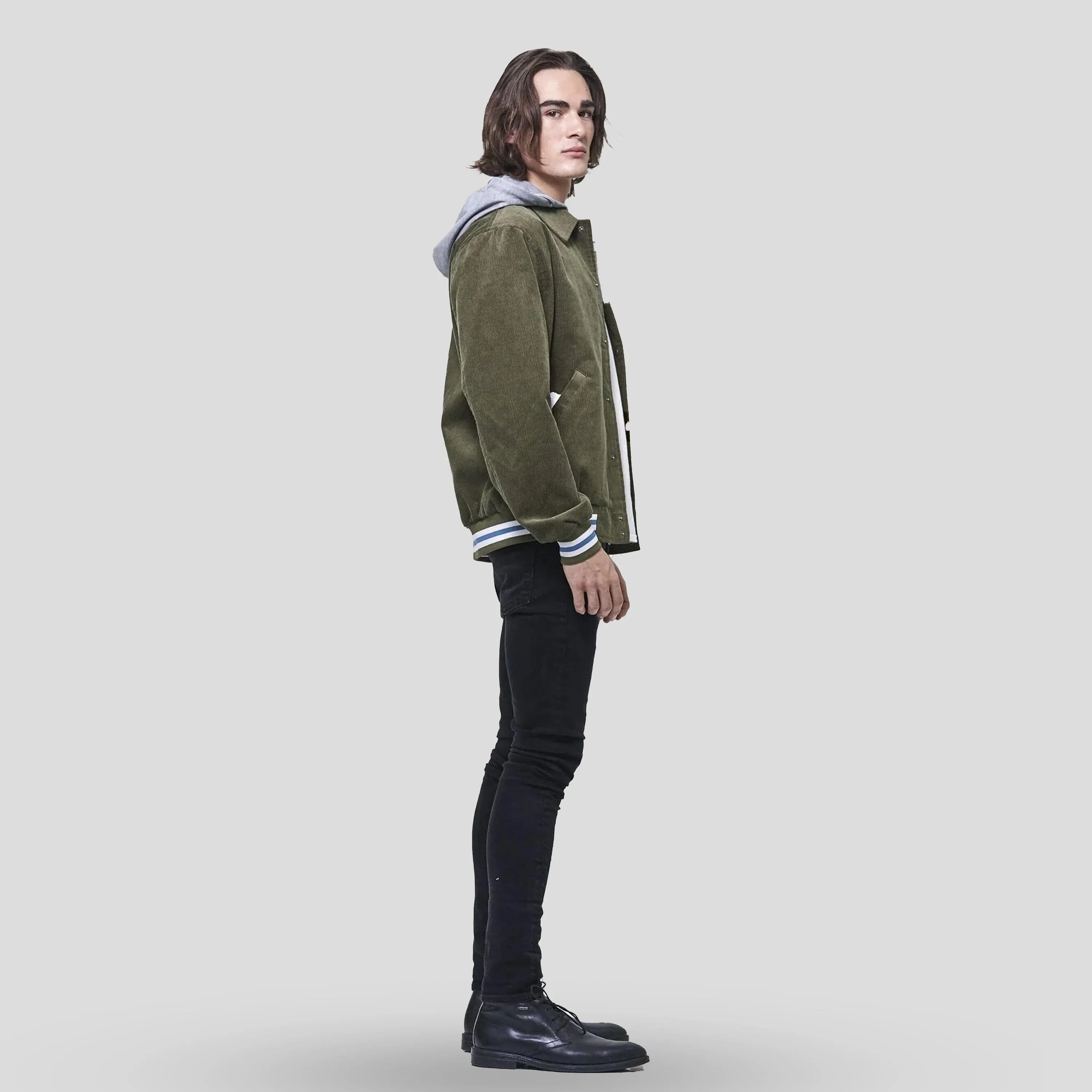 Men's Corduroy Varsity Jacket with Hood - FINAL SALE sold by Members Only product image thumbnail 4