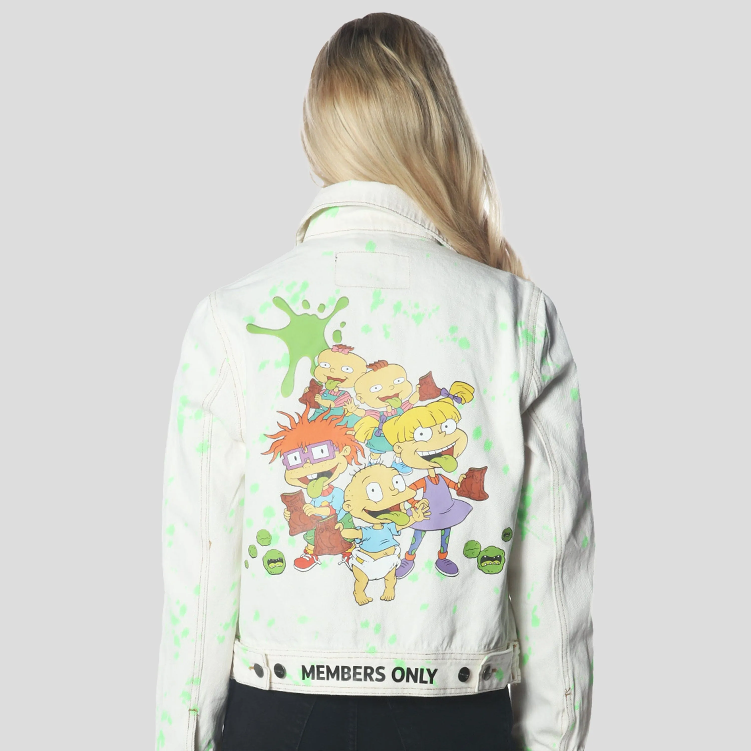Women's White Denim Nickelodeon Trucker With Pai Jacket - FINAL SALE sold by Members Only product image thumbnail 5