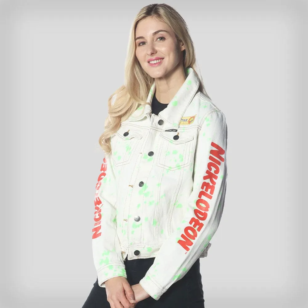 Women's White Denim Nickelodeon Trucker With Pai Jacket - FINAL SALE sold by Members Only